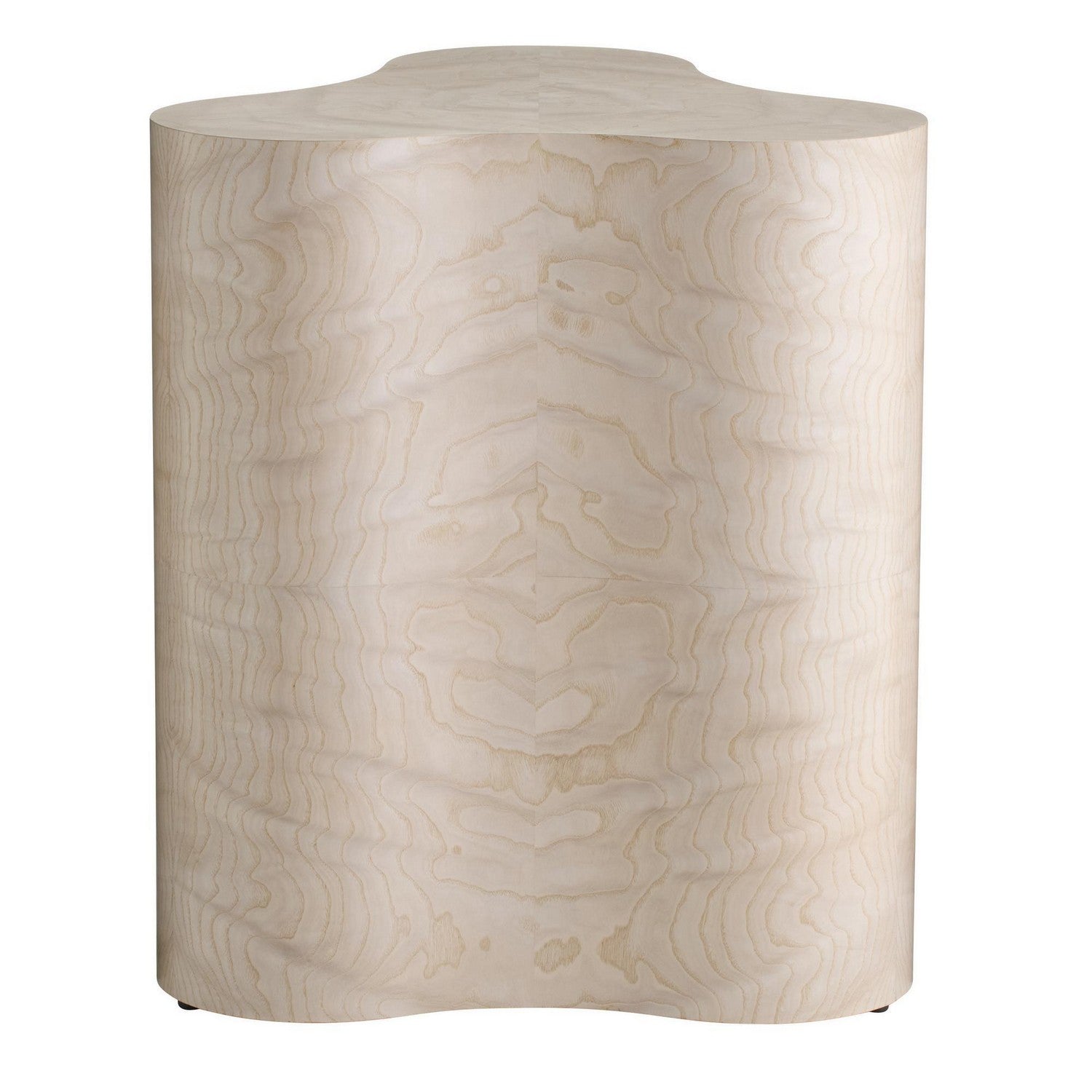 Jojo End Table in Light Beige Burl