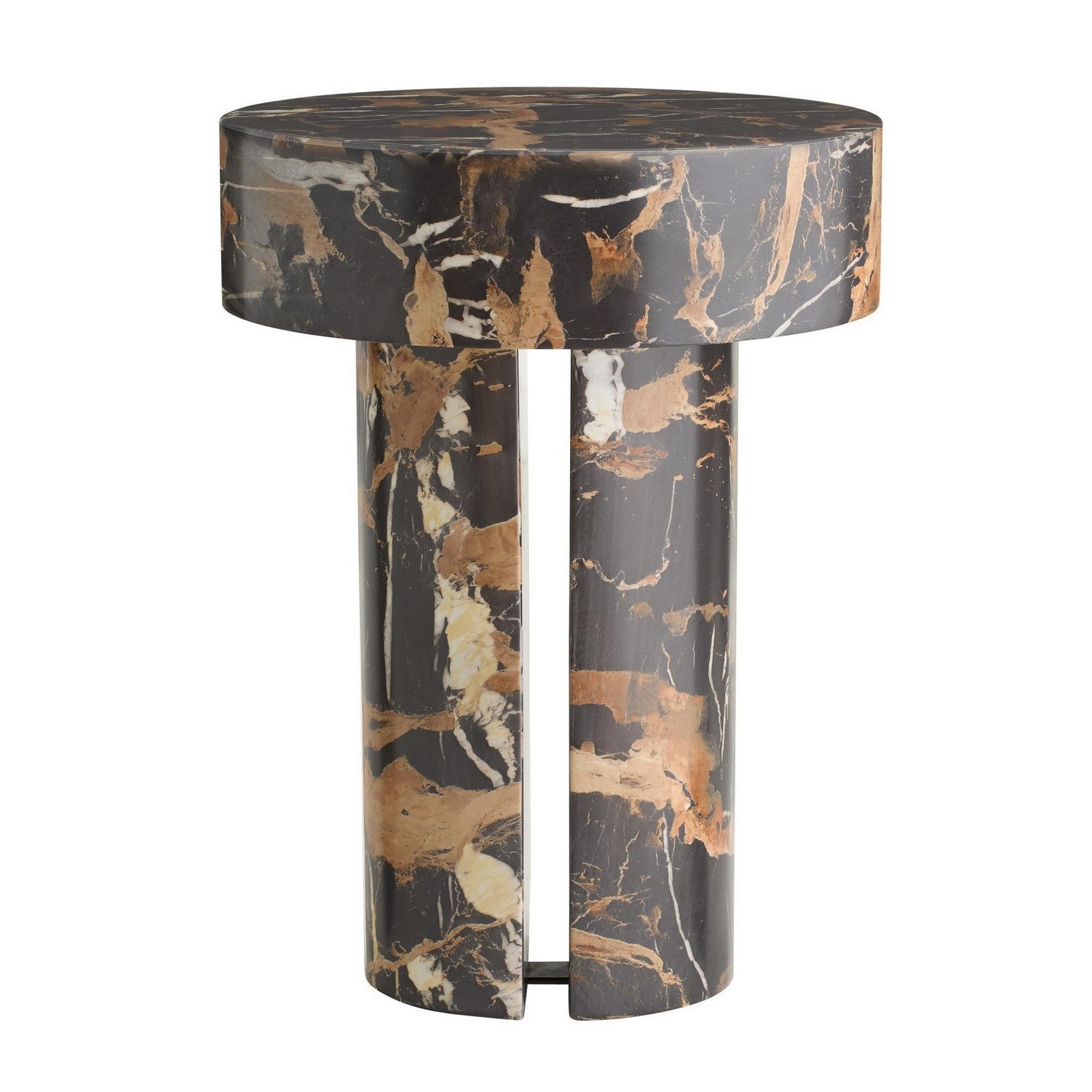 Kopi End Table in Espresso & White