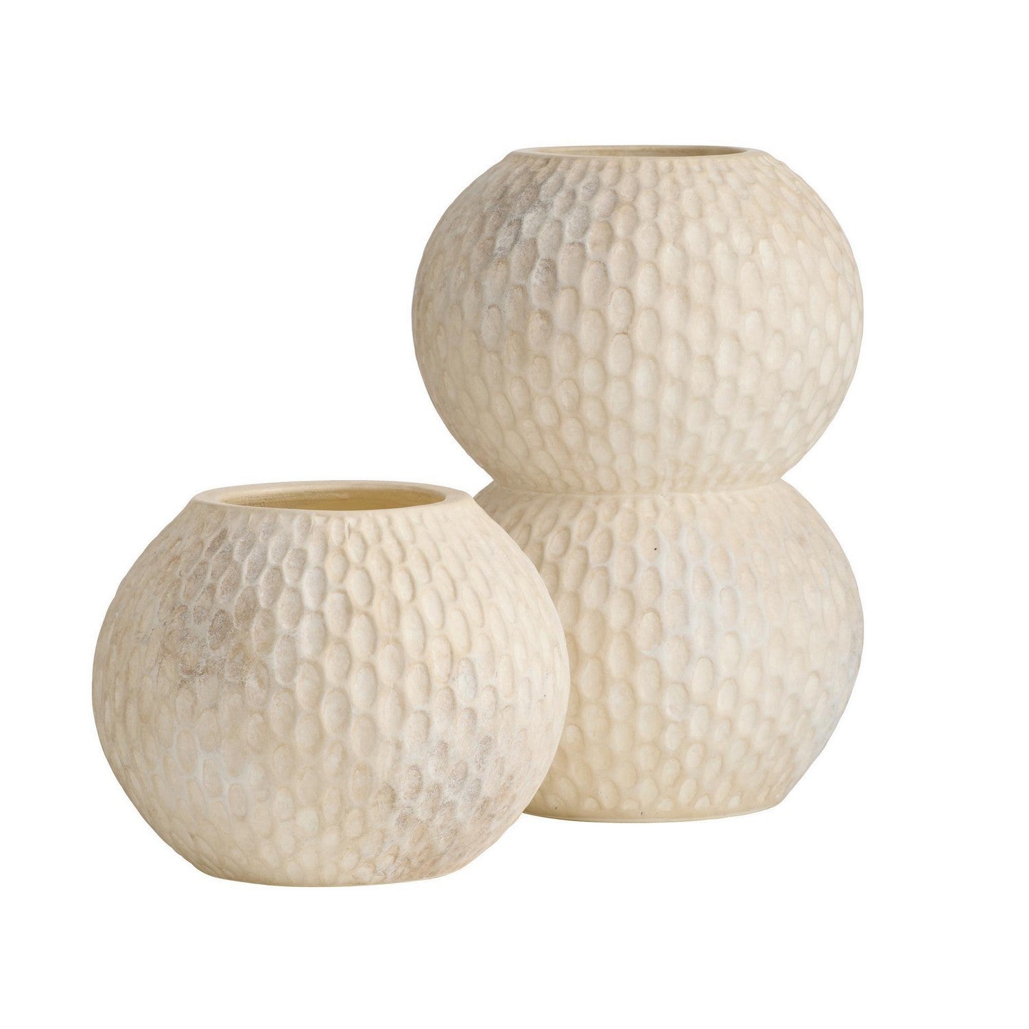 Kayli Vases, Set of 2 in Egg Shell