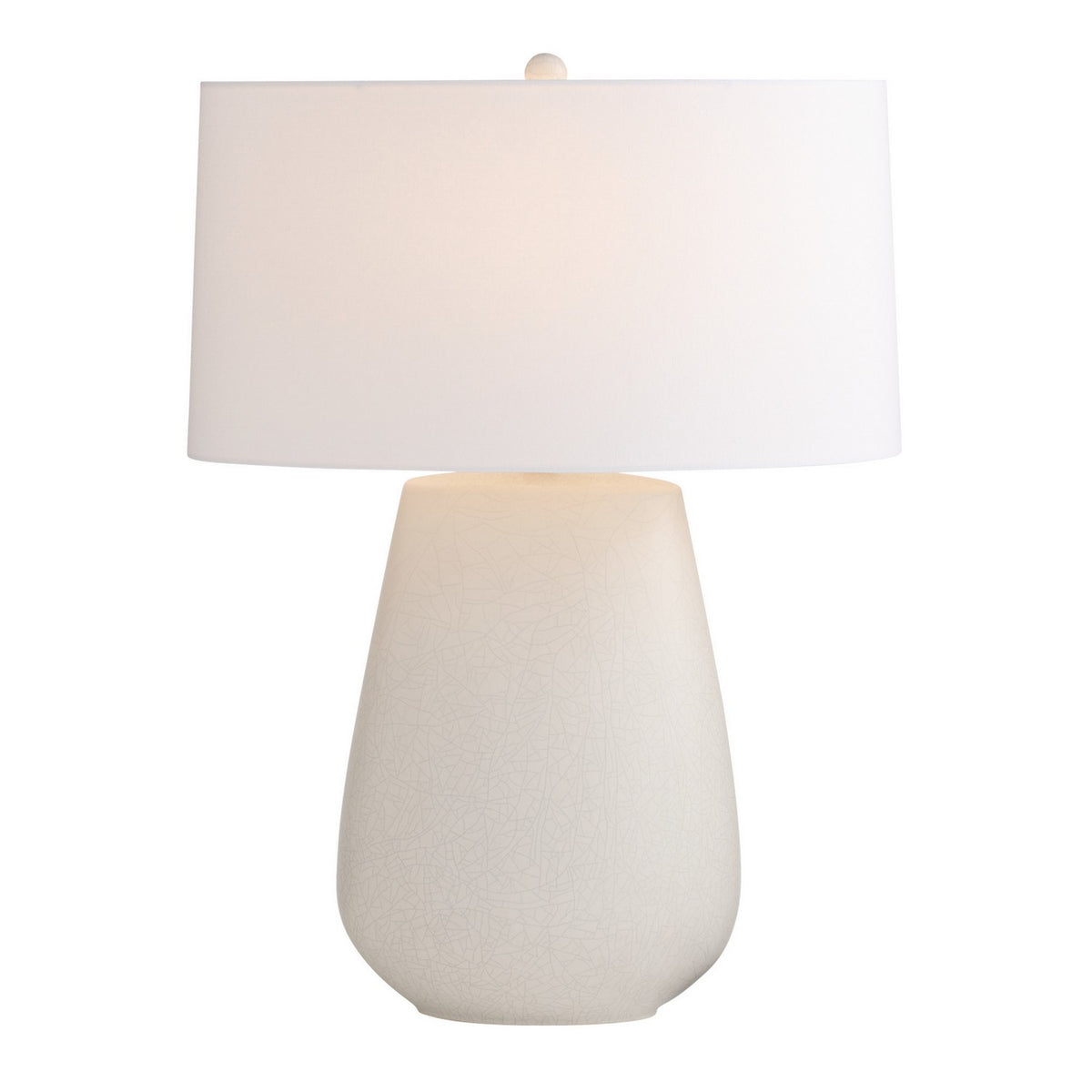 Lampe de table Deagan One Light en ivoire mat teinté craquelé