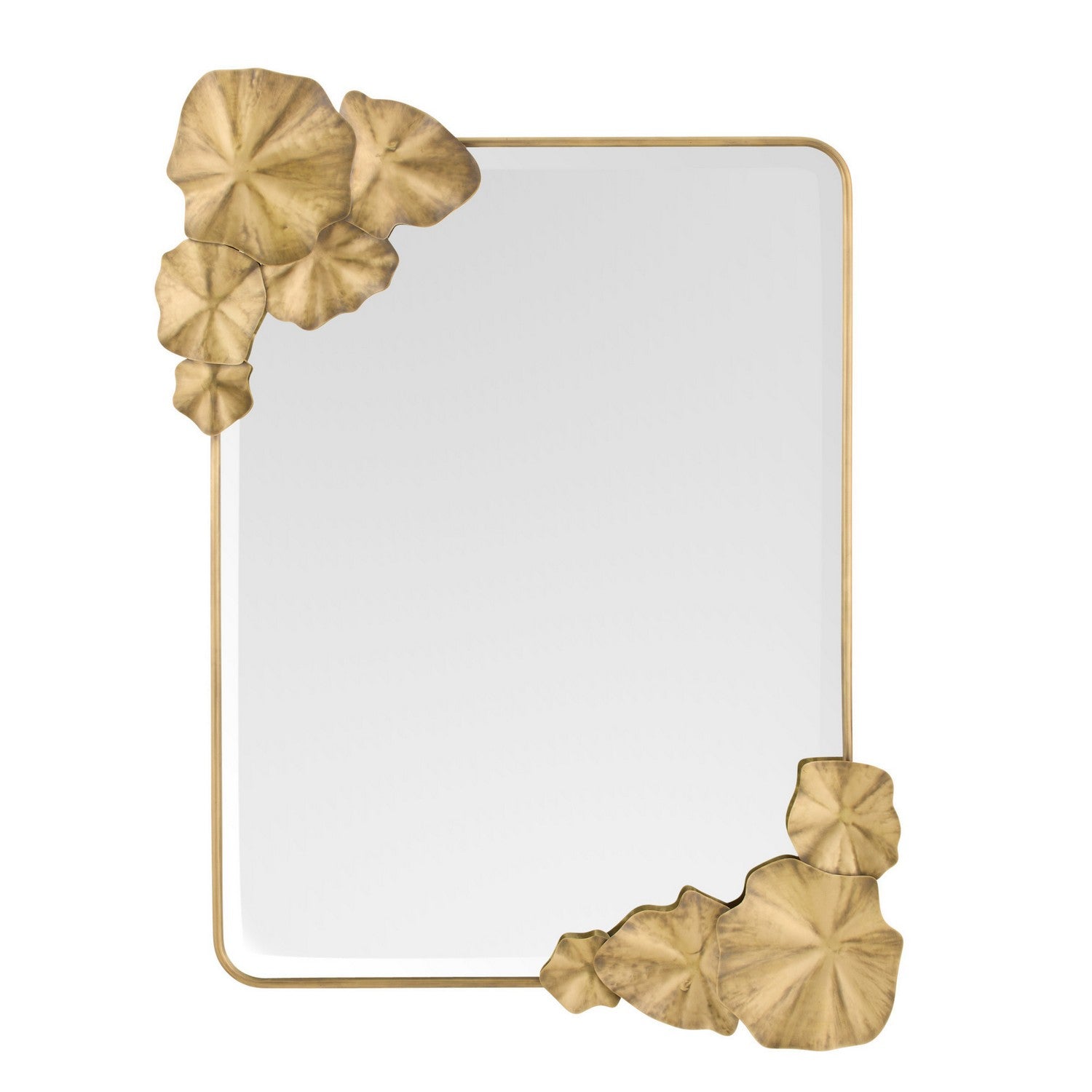 Ismerie Mirror in Antique Brass
