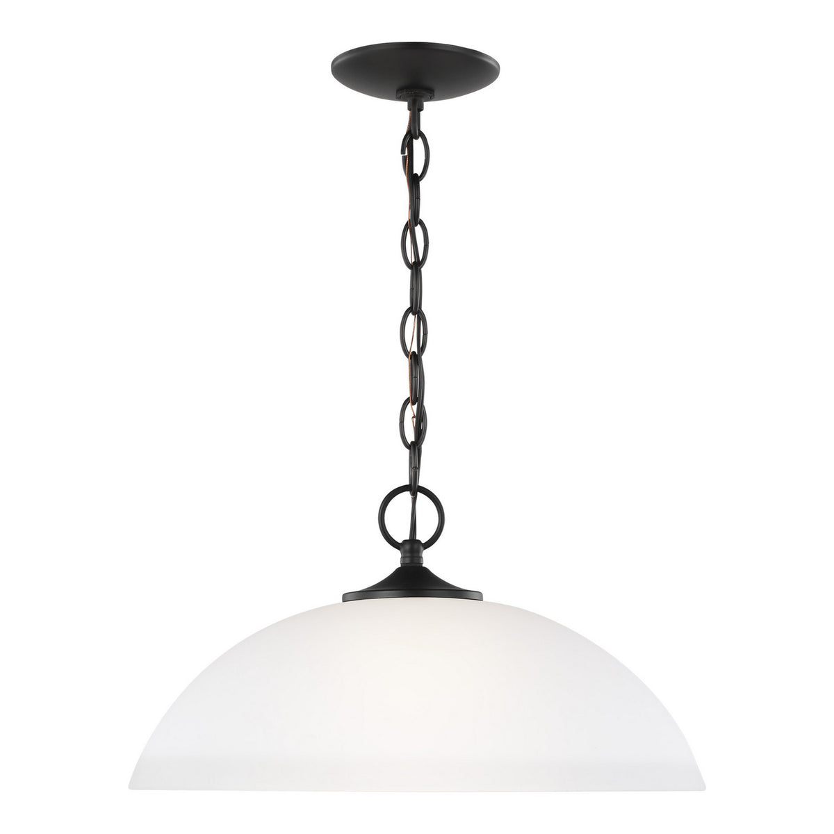 Geary One Light Pendant in Midnight Black