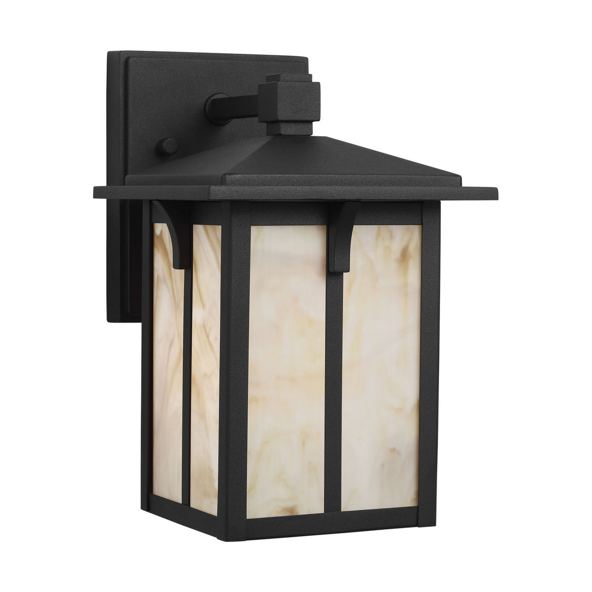 Tomek One Light Outdoor Wall Lantern in Black