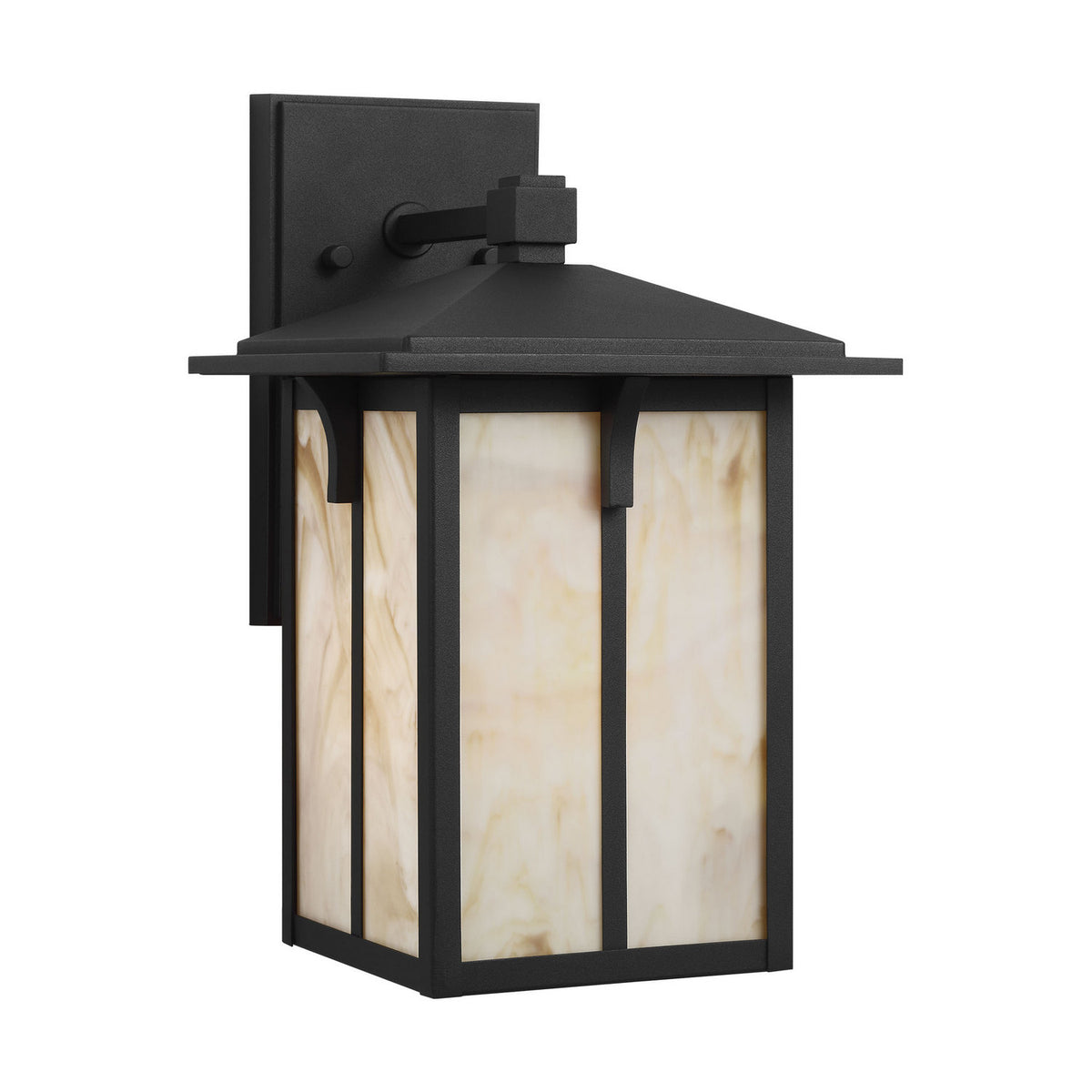 Tomek One Light Outdoor Wall Lantern in Black