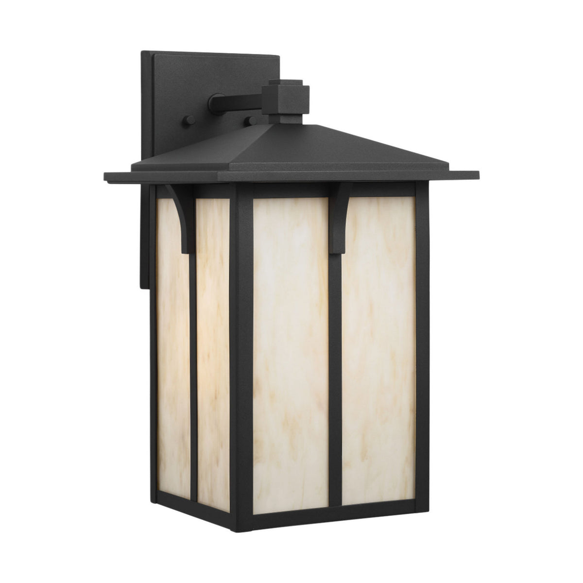 Tomek One Light Outdoor Wall Lantern in Black