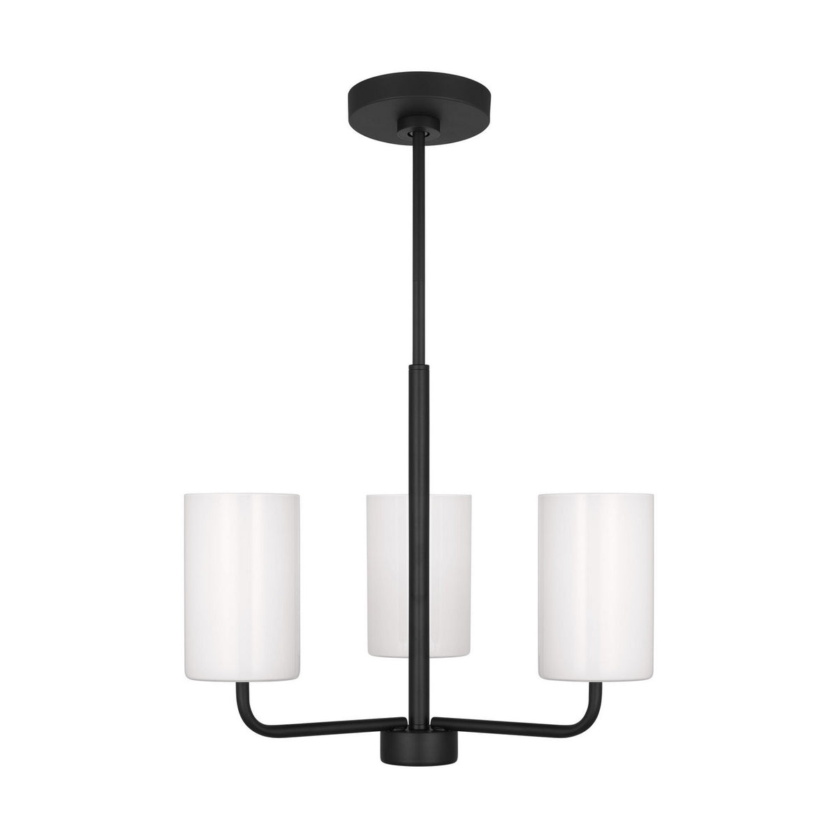 Rhett One Light Chandelier in Midnight Black