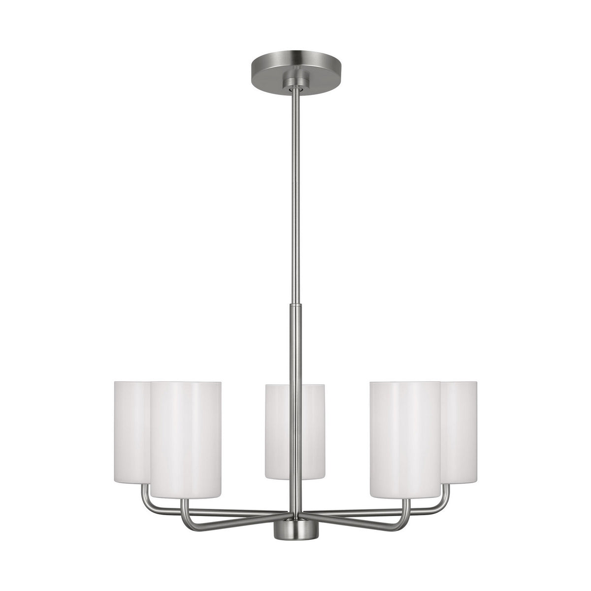 Rhett Five Light Chandelier in Brushed Steel
