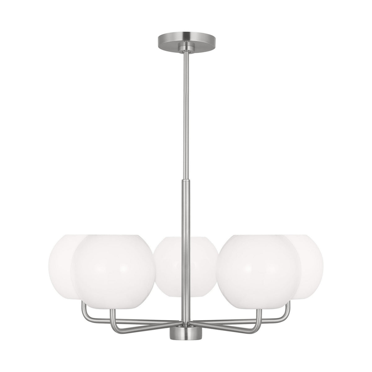 Rory Five Light Chandelier in Brushed Steel