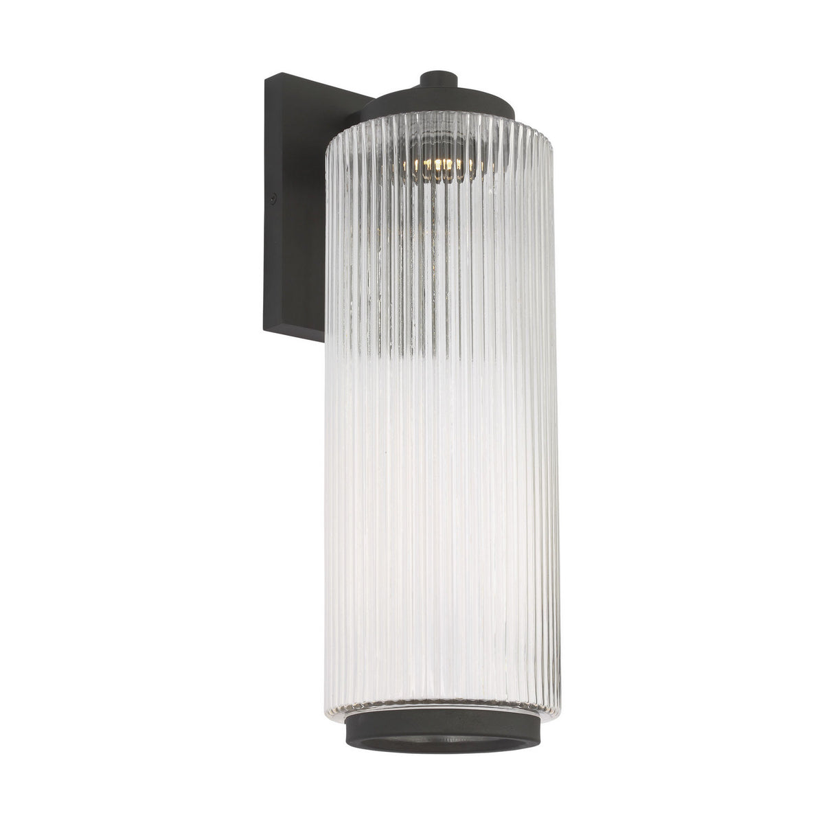 Ronde One Light Outdoor Wall Lantern in Textured Black