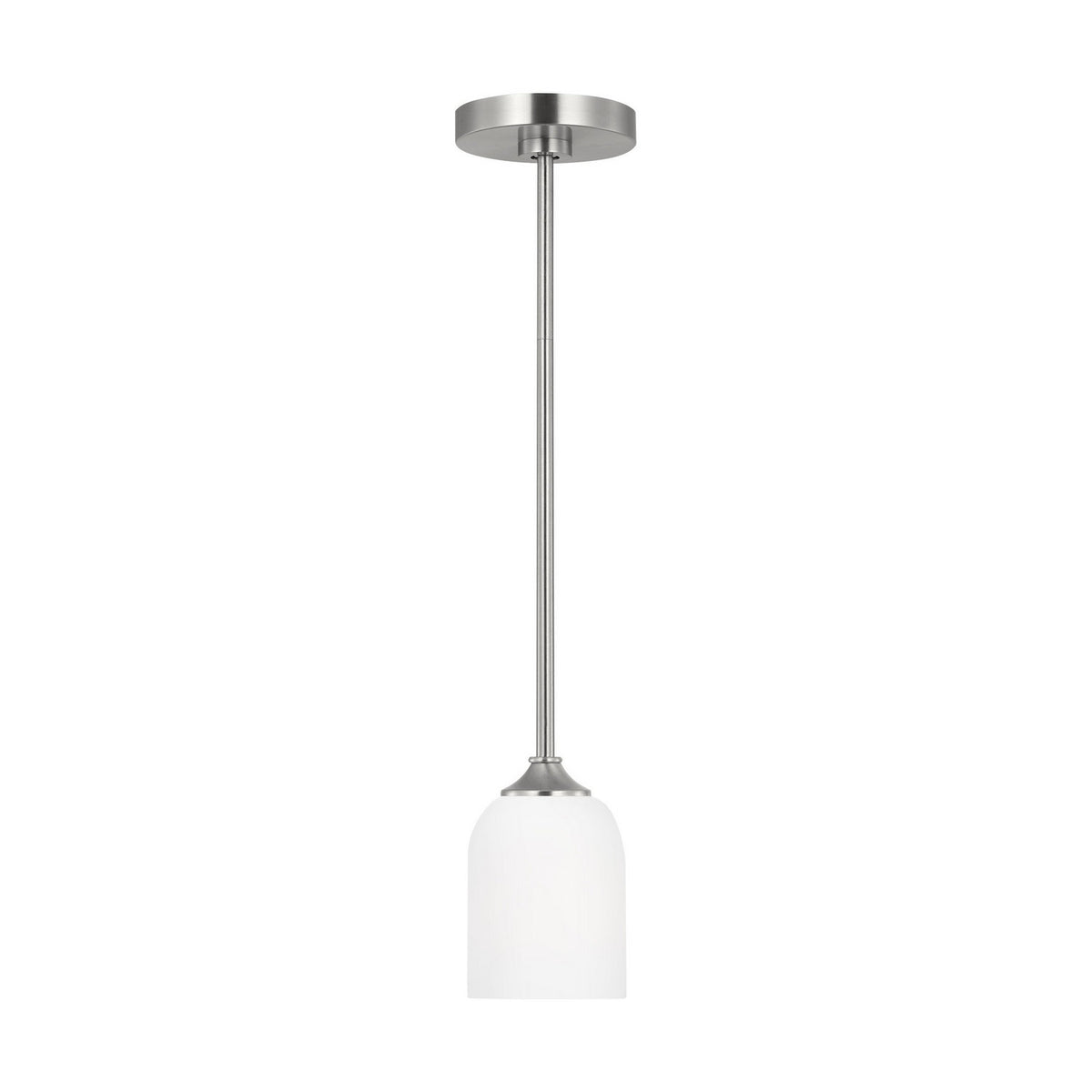Emile One Light Mini Pendant in Brushed Steel