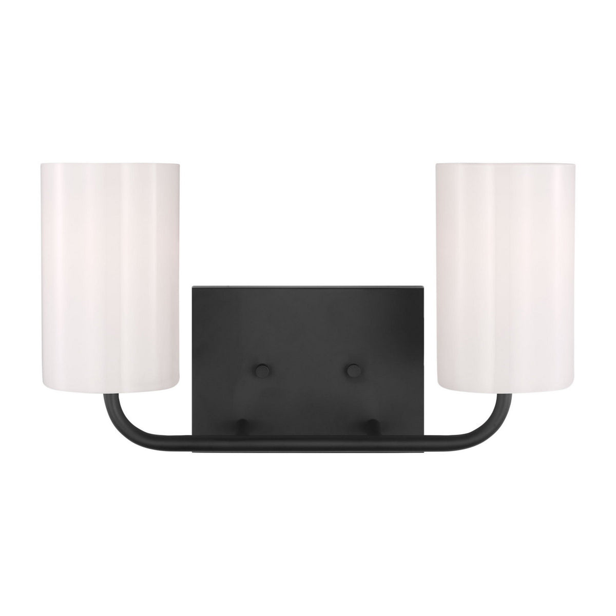 Rhett Two Light Vanity in Midnight Black