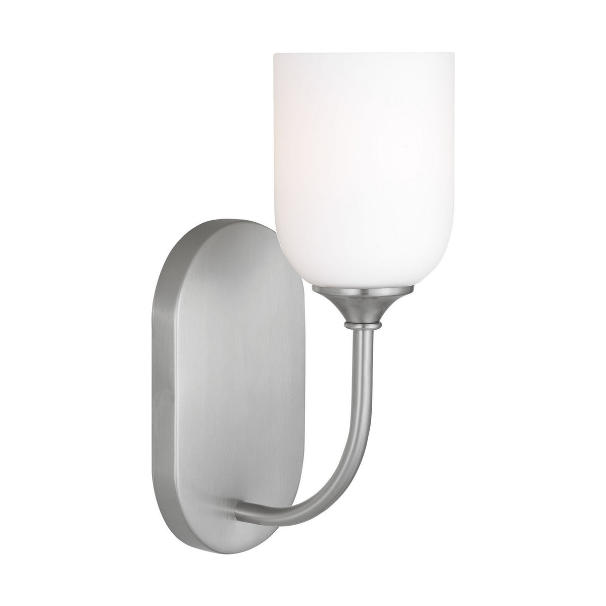 Emile One Light Vanity in Brushed Steel