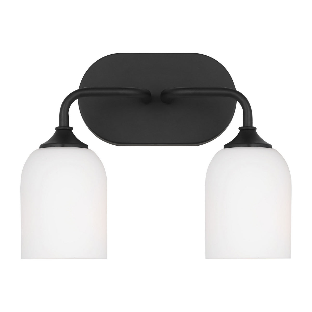 Emile Two Light Vanity in Midnight Black