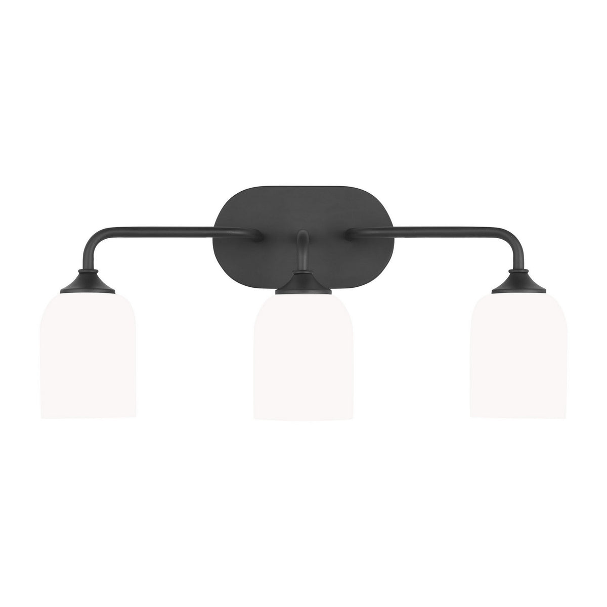 Emile Three Light Vanity in Midnight Black