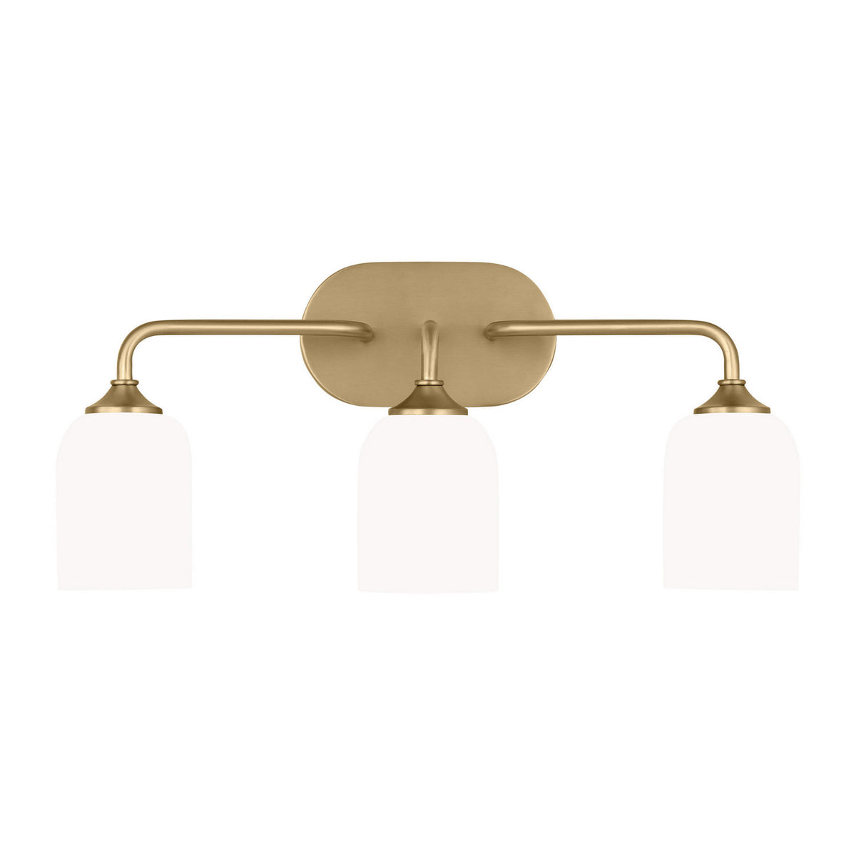 Emile Three Light Vanity in Satin Brass