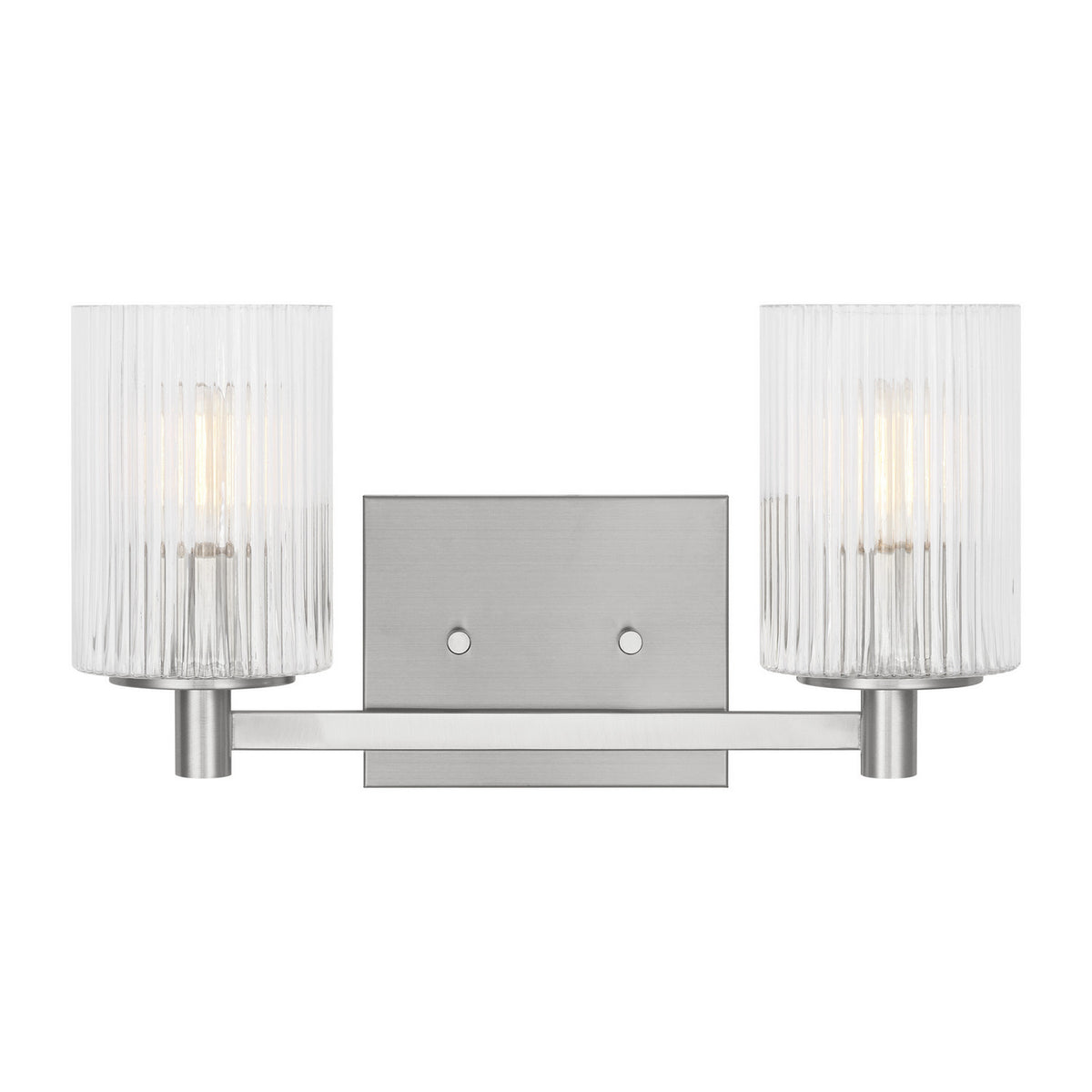 Lando Two Light Wall / Bath in Brushed Steel
