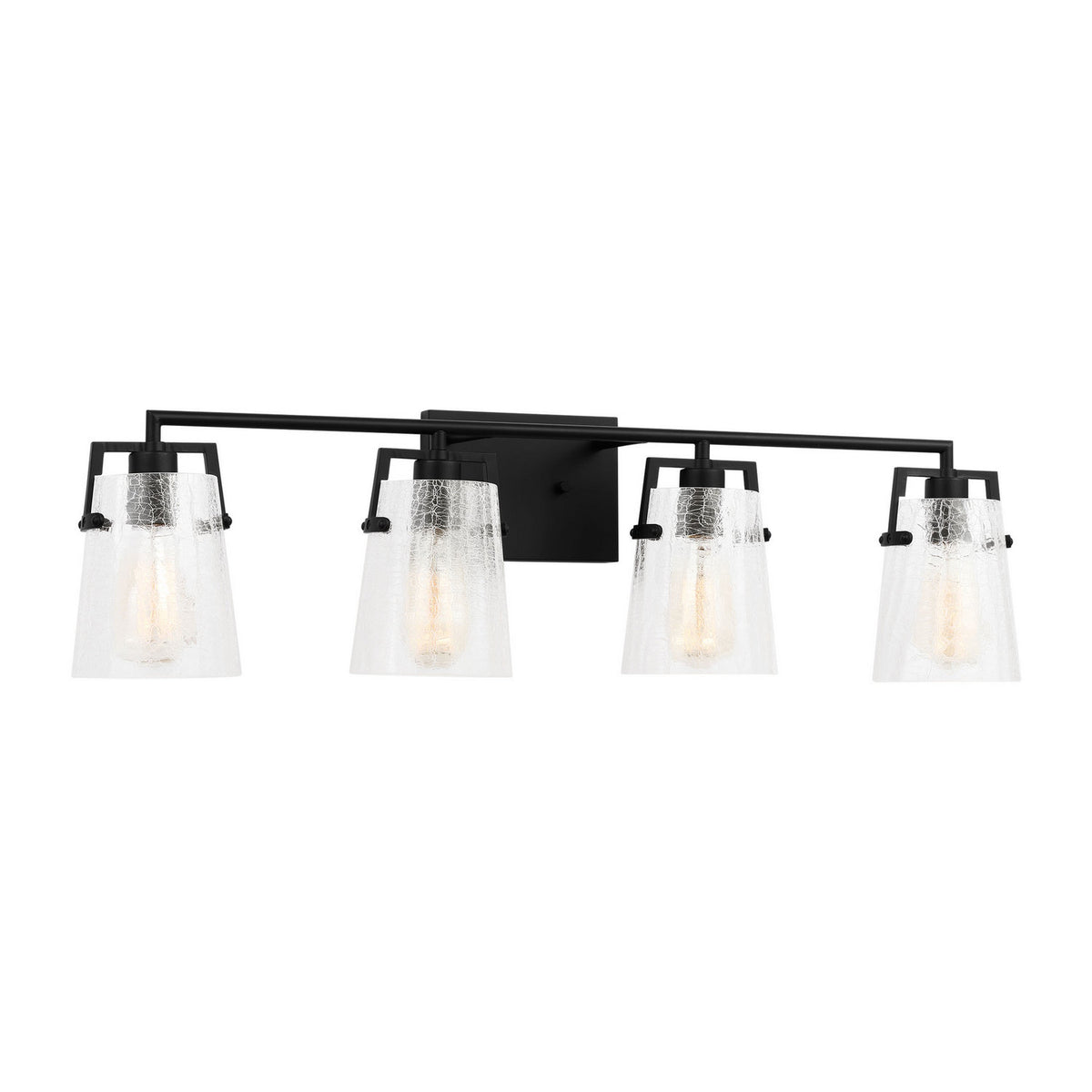Crofton Four Light Vanity in Midnight Black
