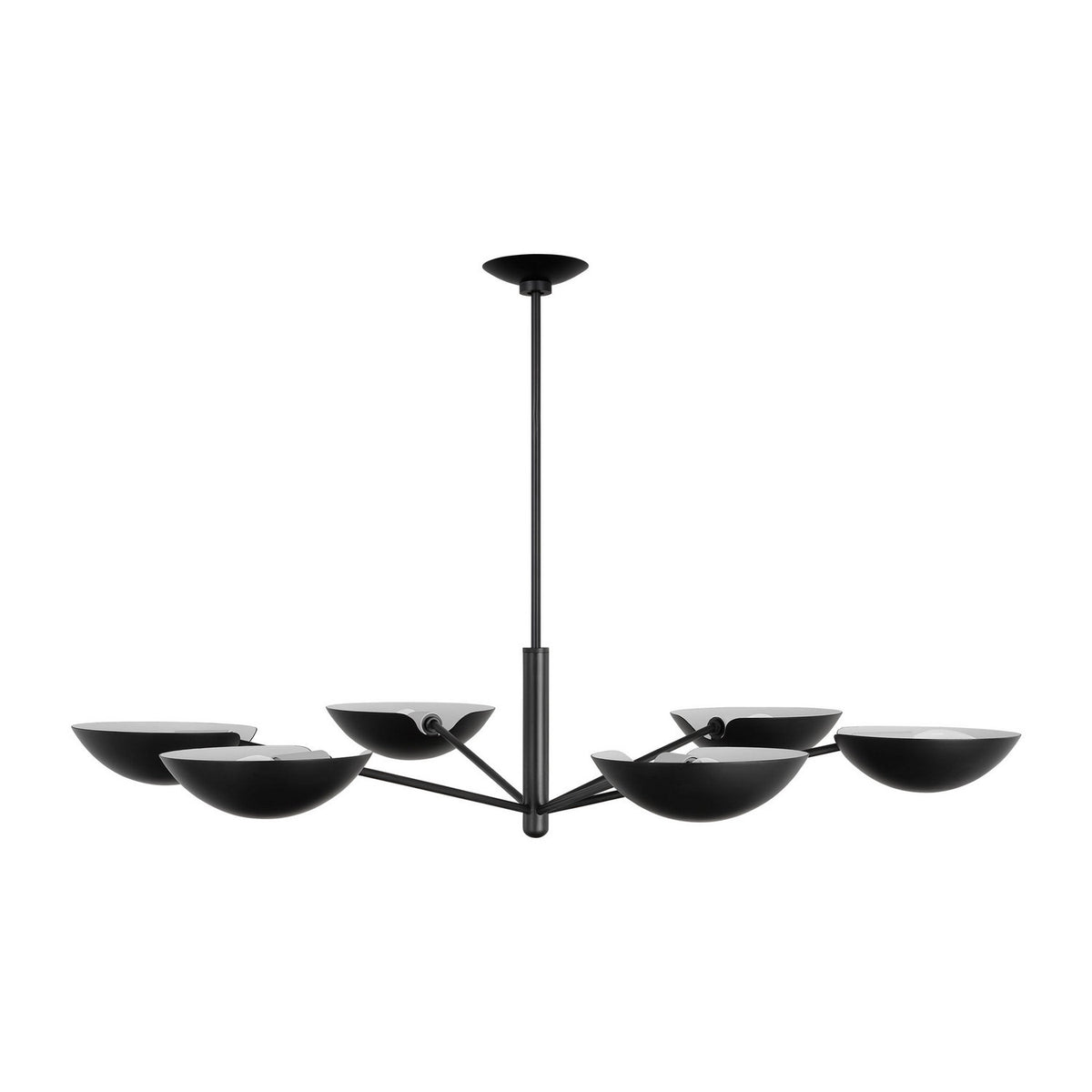 Nevel Six Light Chandelier in Aged Iron