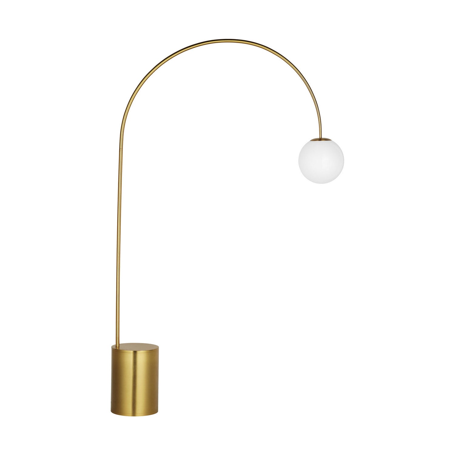 Noemie One Light Floor Lamp in Burnished Brass