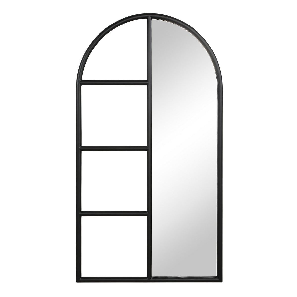 Trellis Mirror in Matte Black