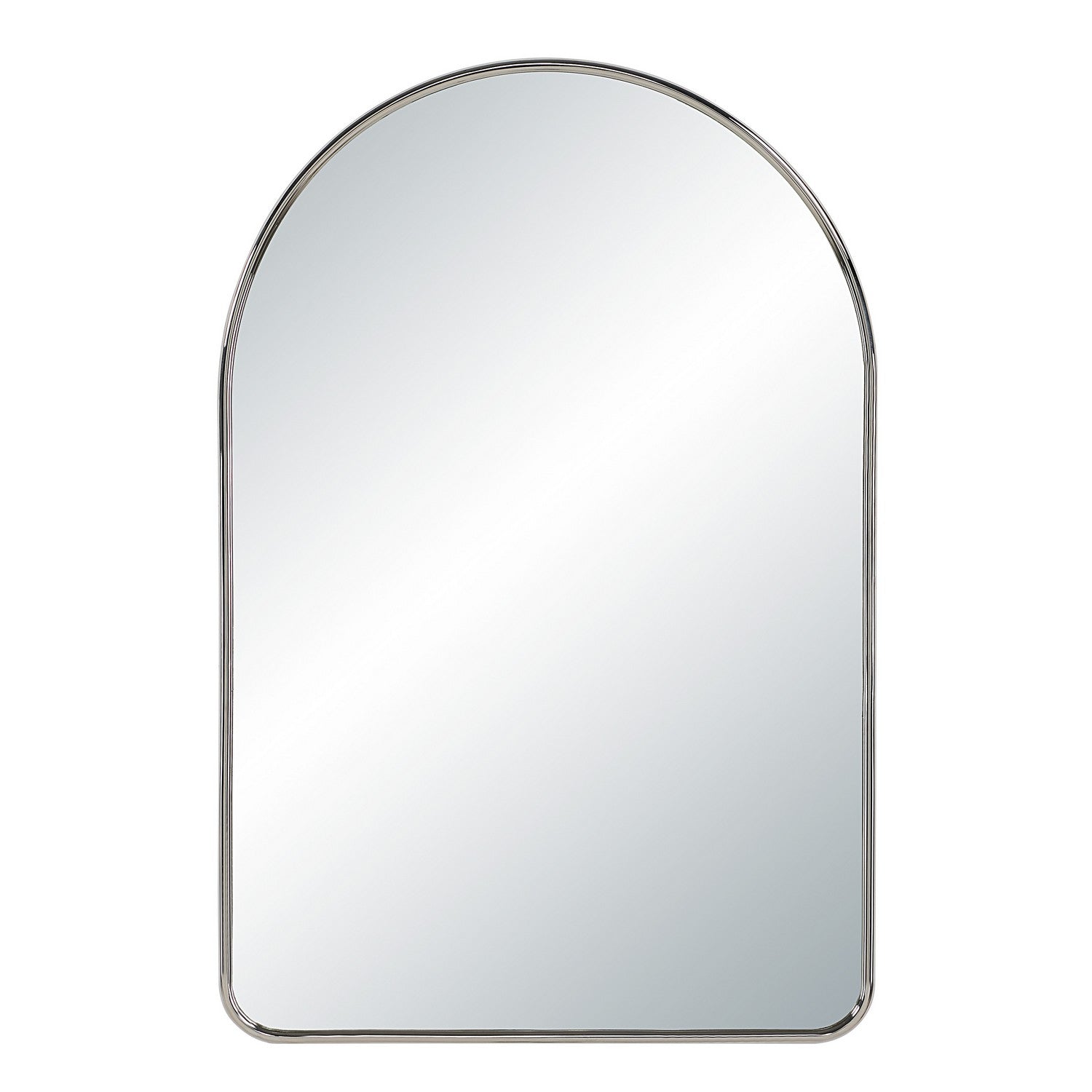 Cassis Mirror in Polished Nickel