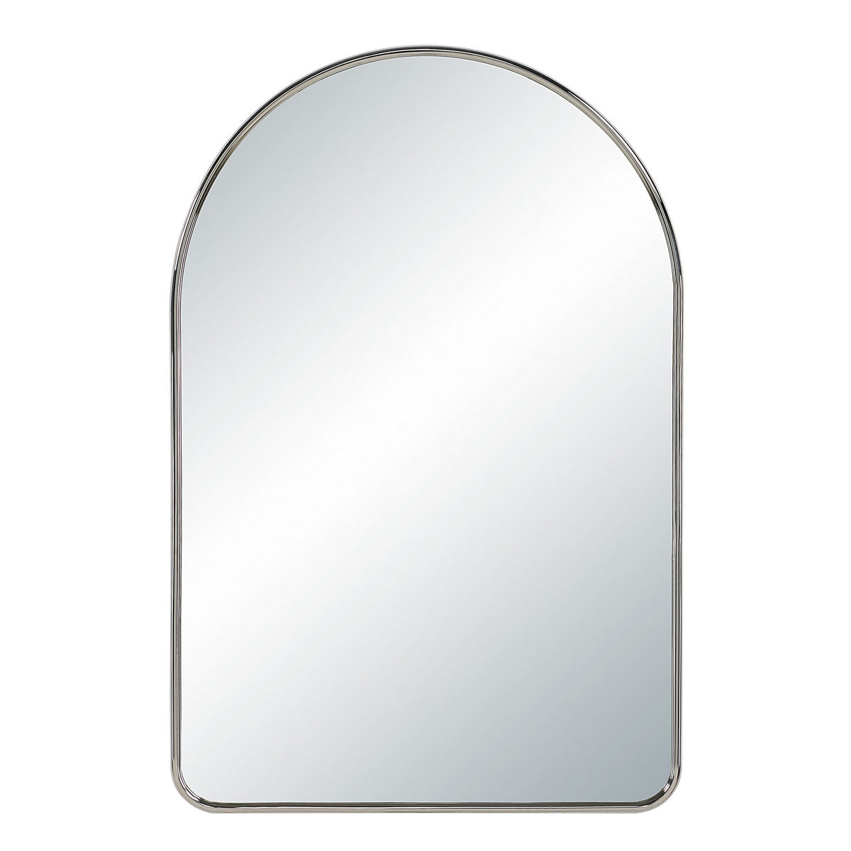 Cassis Mirror in Polished Nickel