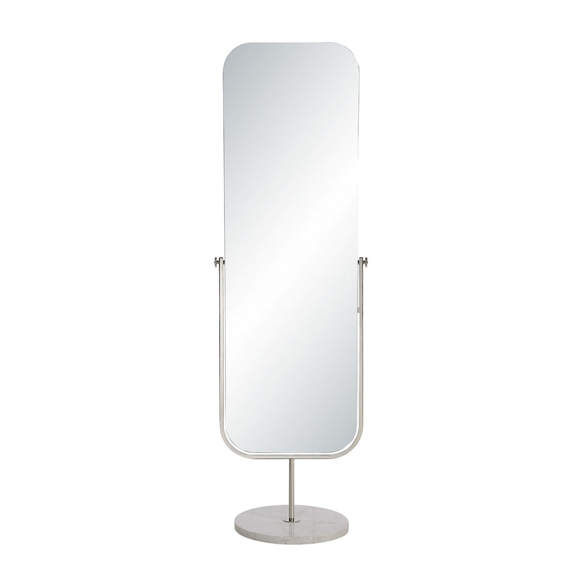 Mandra Mirror in Polished Nickel