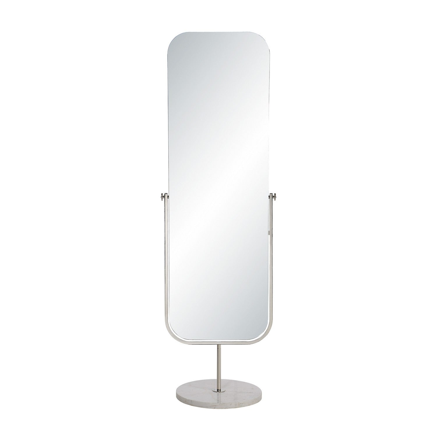 Mandra Mirror in Polished Nickel