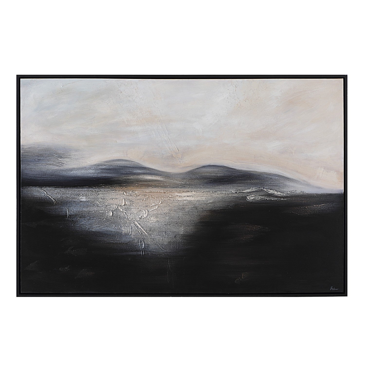 Toile d'art Suez en noir mat peint