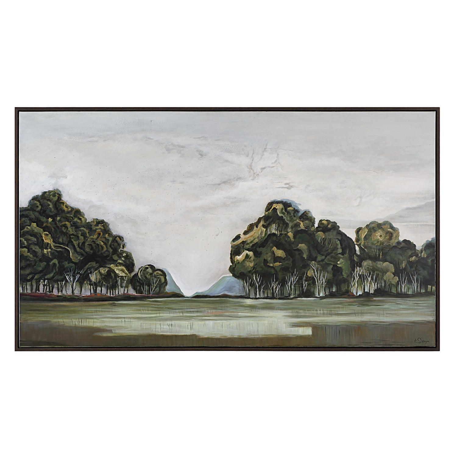 Malika Canvas Art in Dark Brown