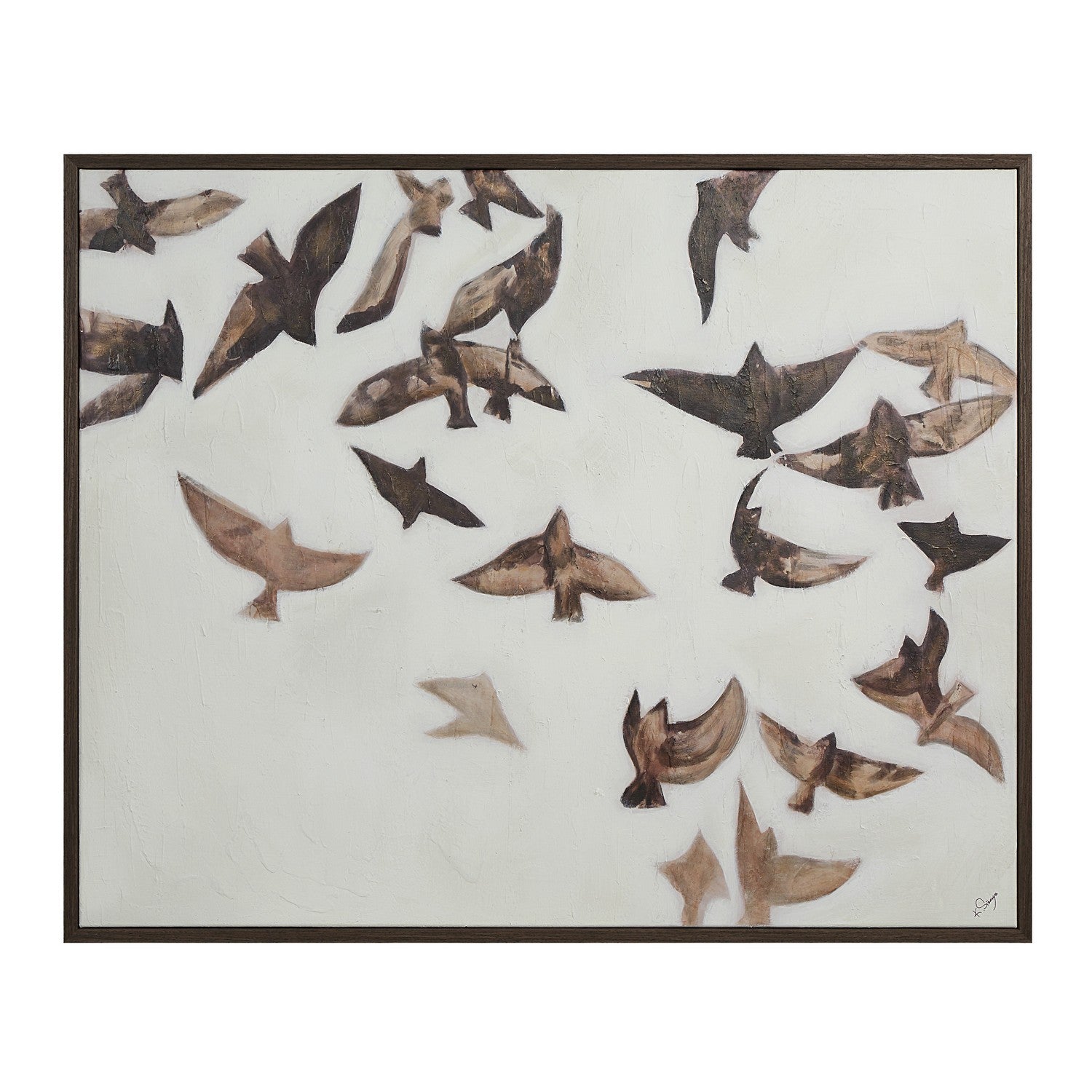 Busan Canvas Art in Dark Brown