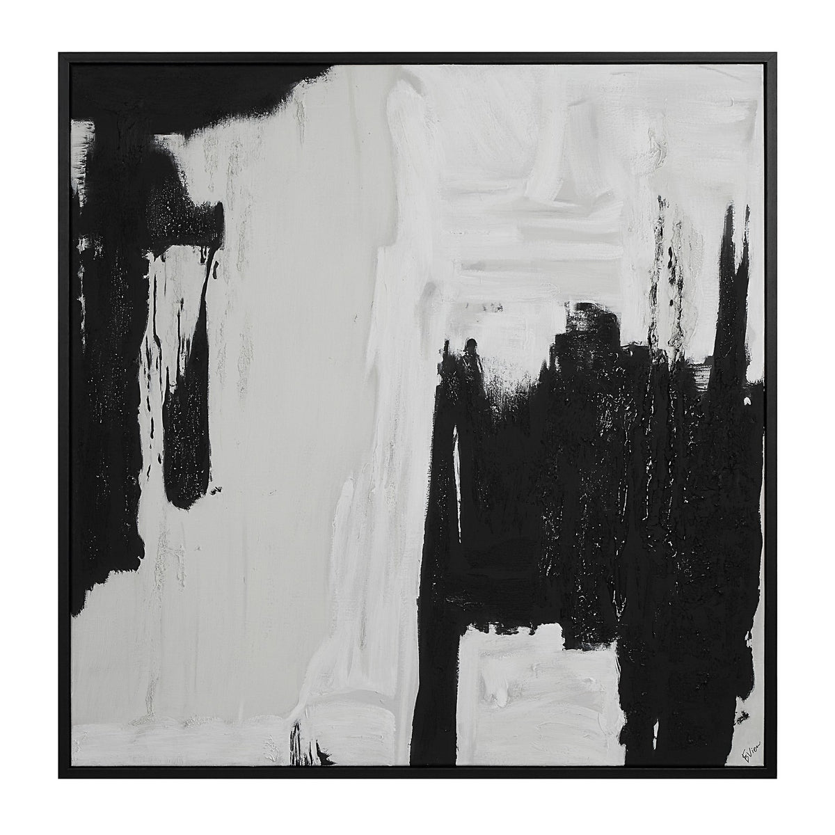Toile d'art Nantes, finition noir mat peint