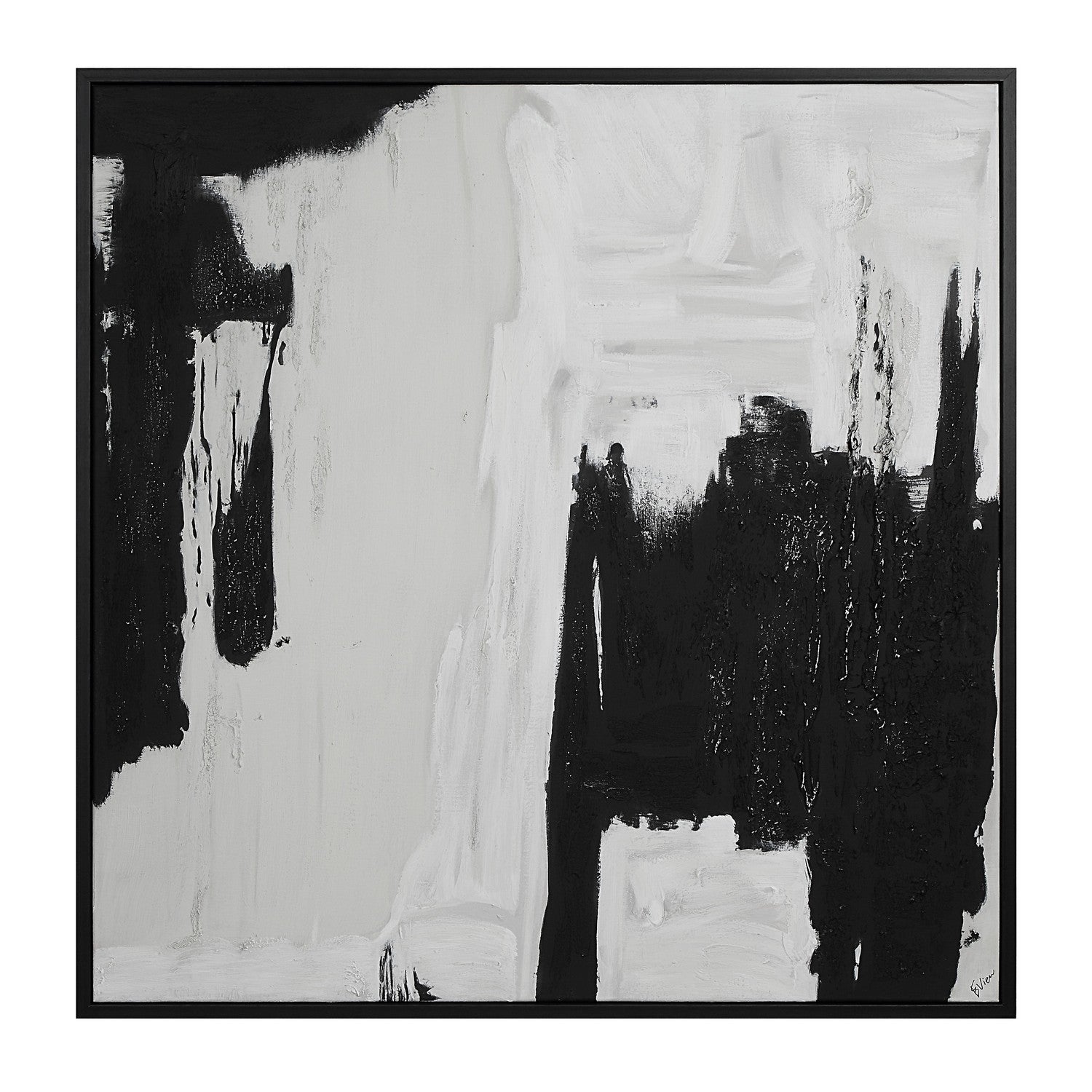Toile d'art Nantes, finition noir mat peint