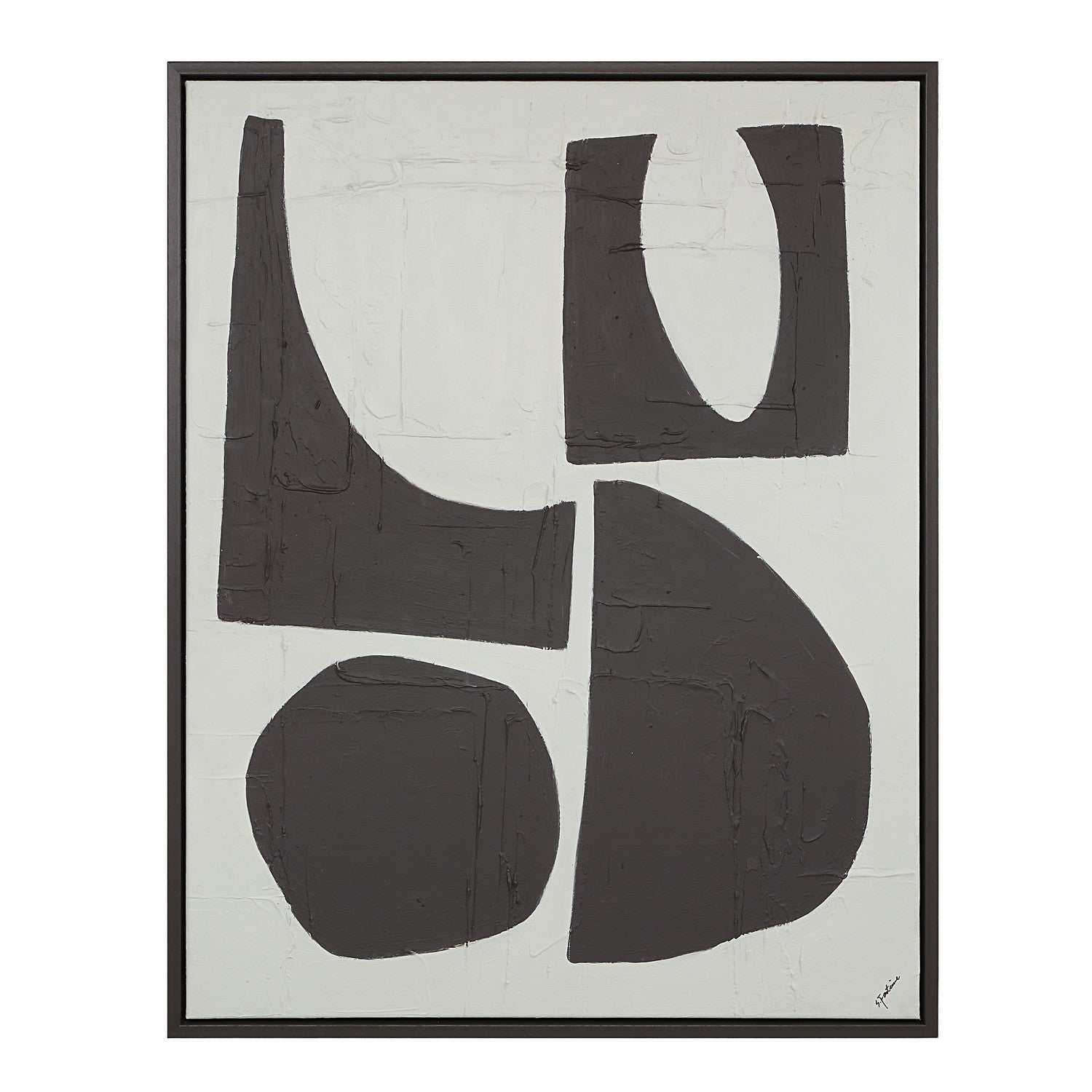 Toile artistique Castagno, marron foncé peint