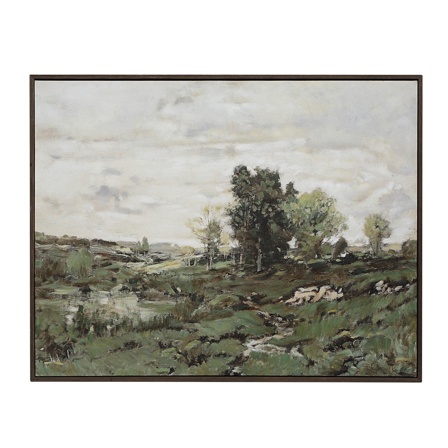 Nature Canvas Art in Dark Brown