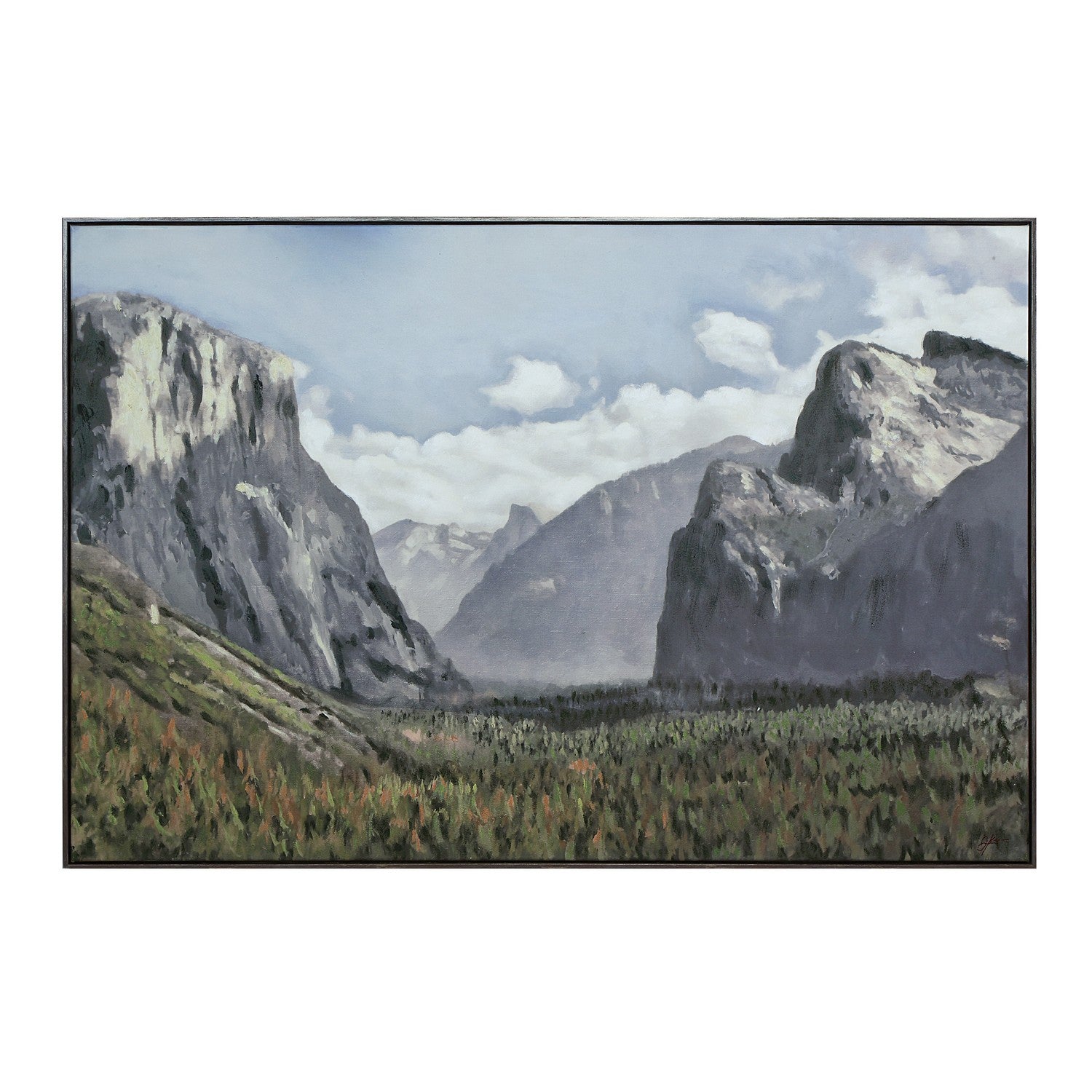 Granato Canvas Art in Grey Wood