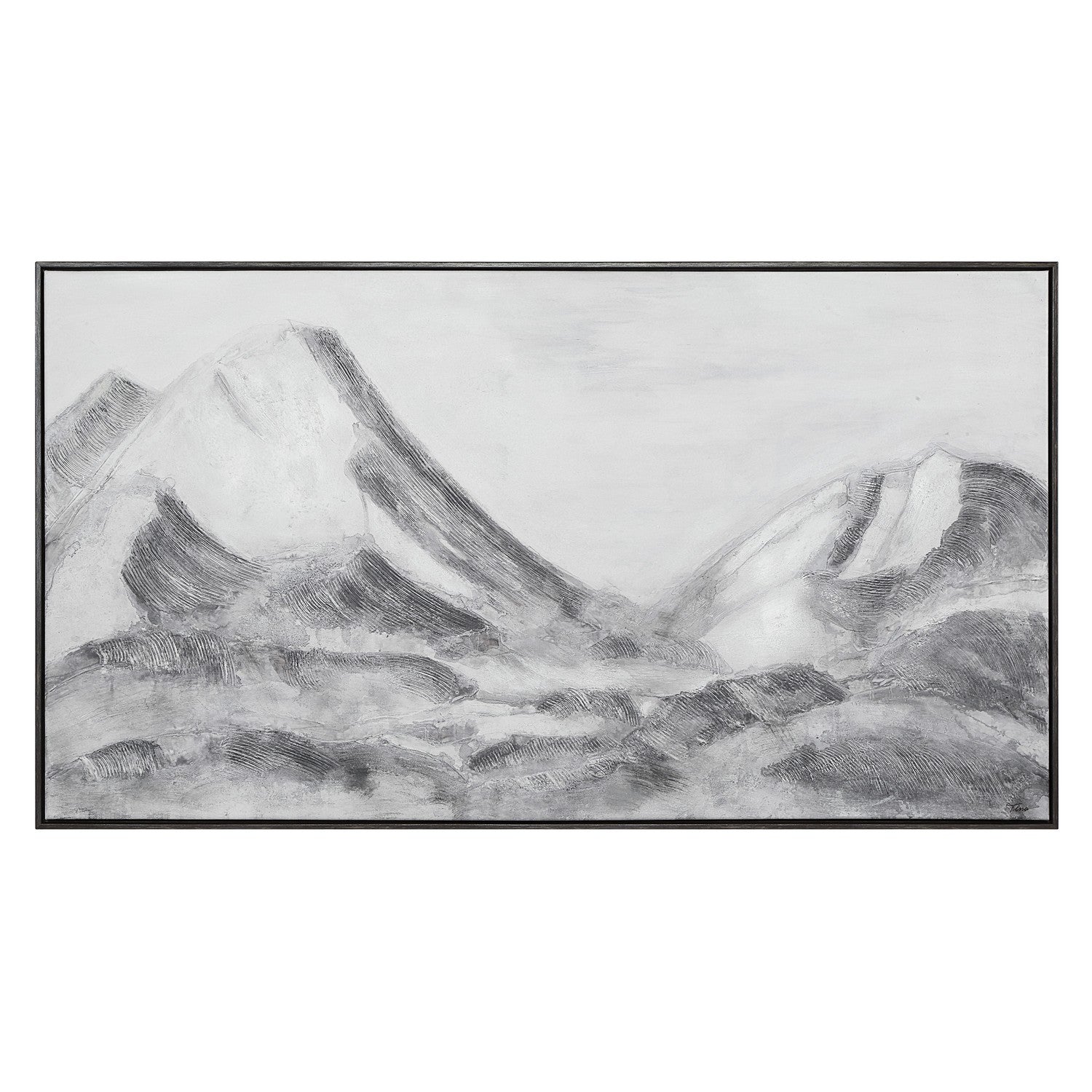 Romi Canvas Art in Grey Wood