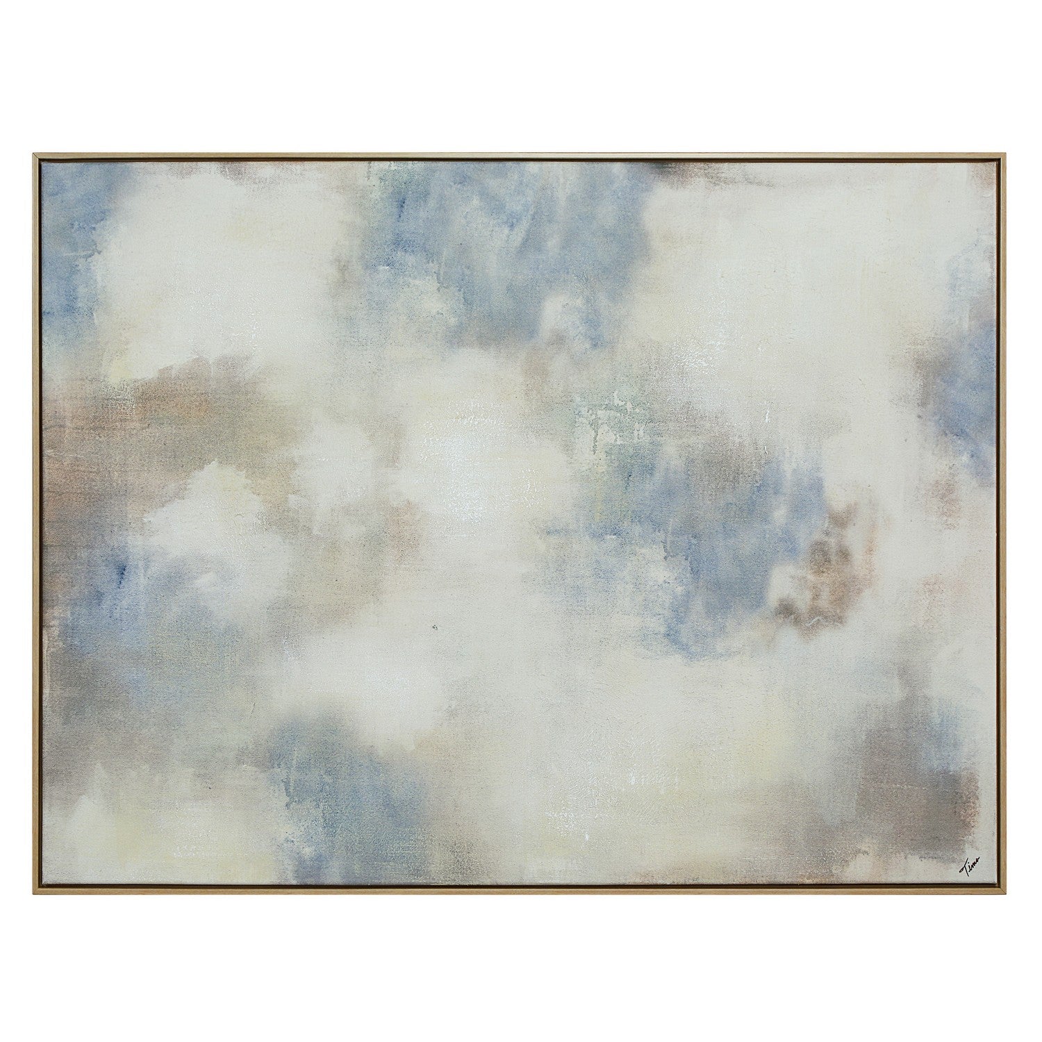 Bellis Canvas Art in New Bleached Wood