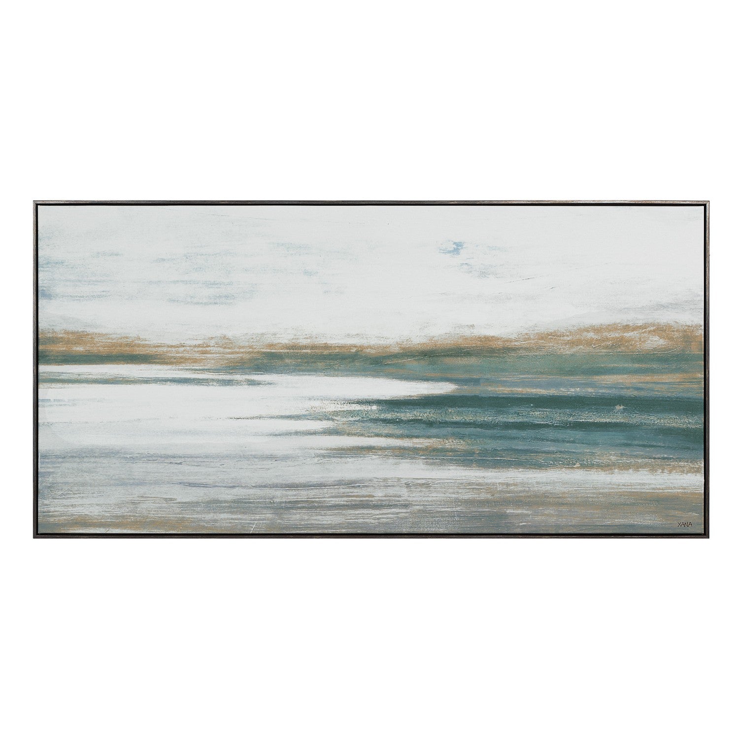 Agave Canvas Art in Grey Wood