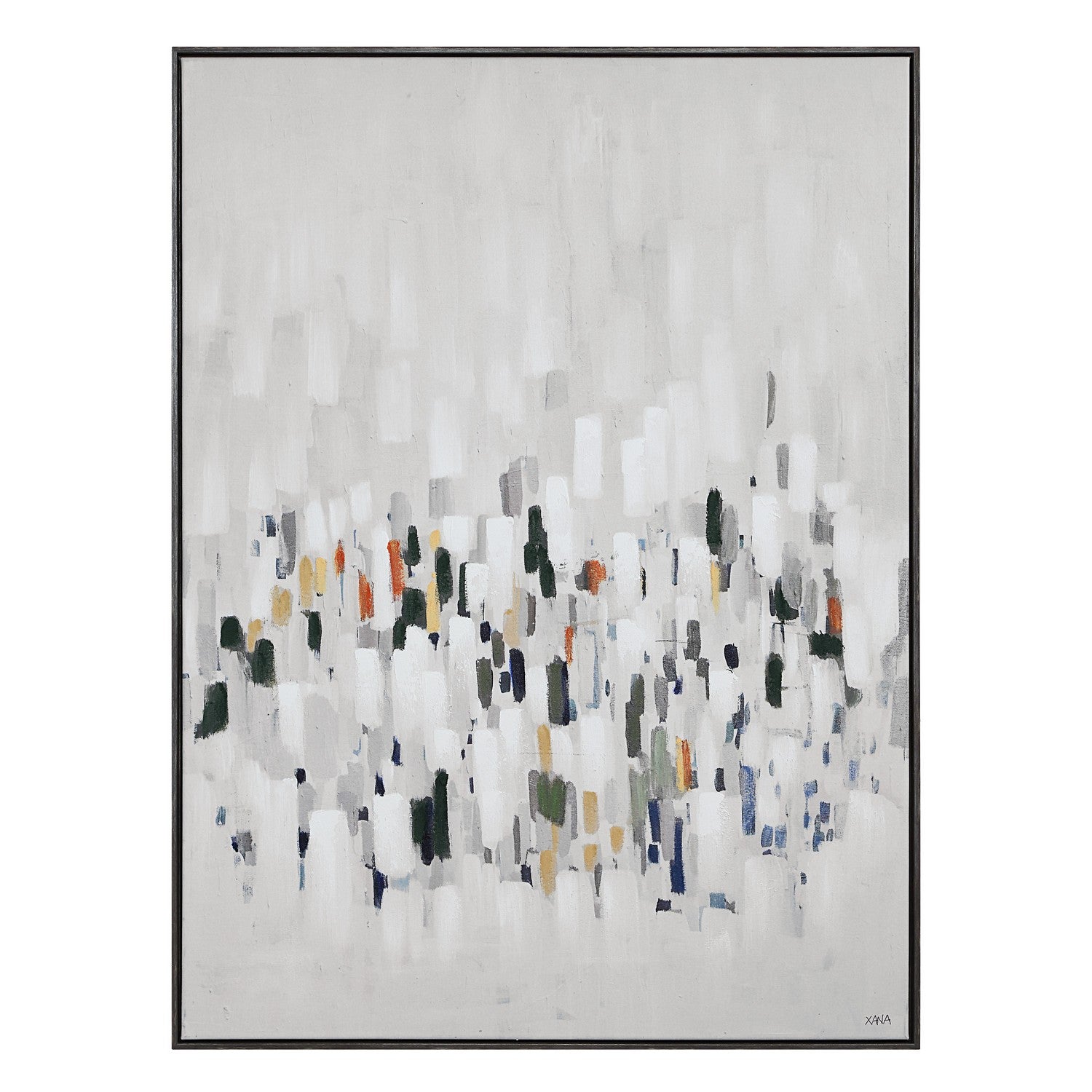 Milla Canvas Art in Grey Wood