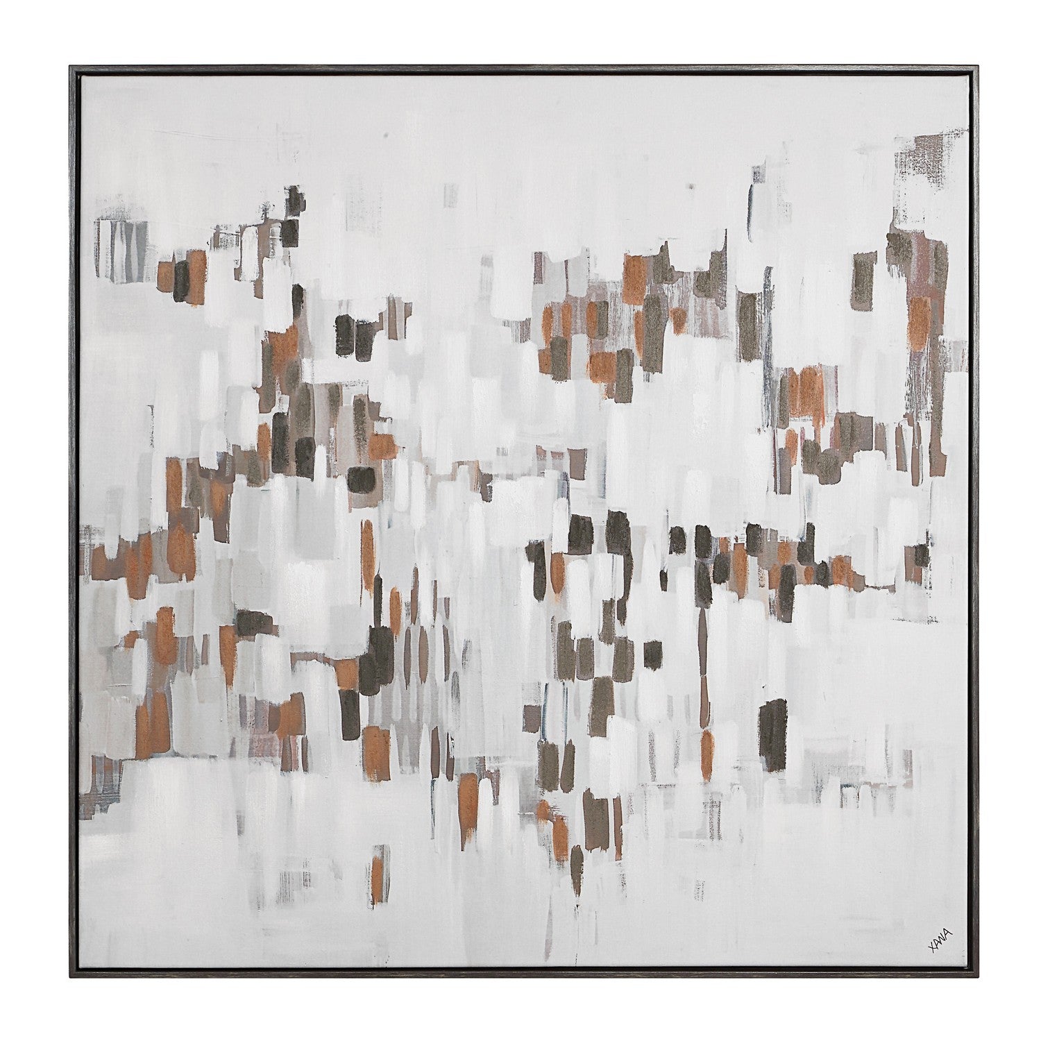 Malva Canvas Art in Grey Wood