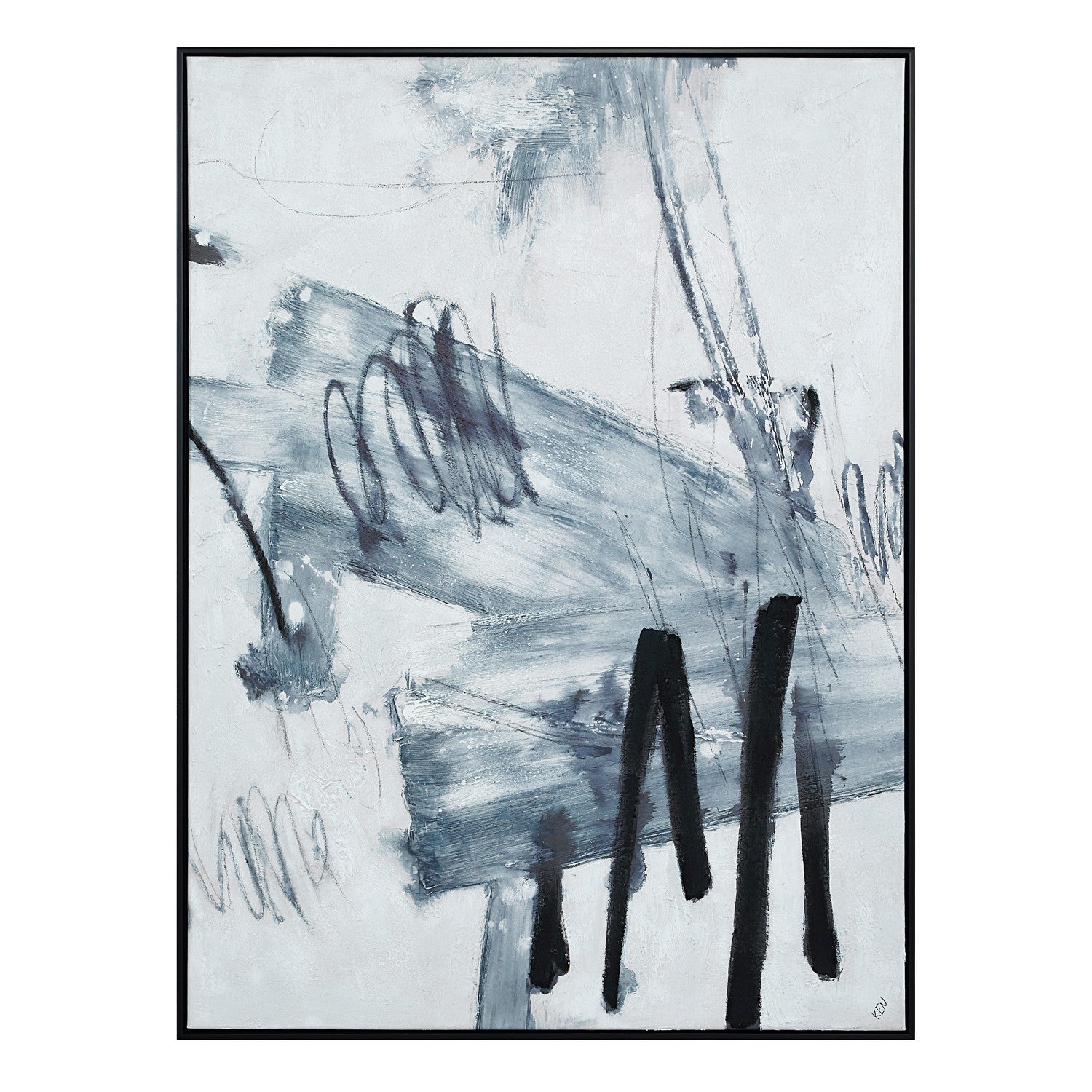 Senso Canvas Art in Black