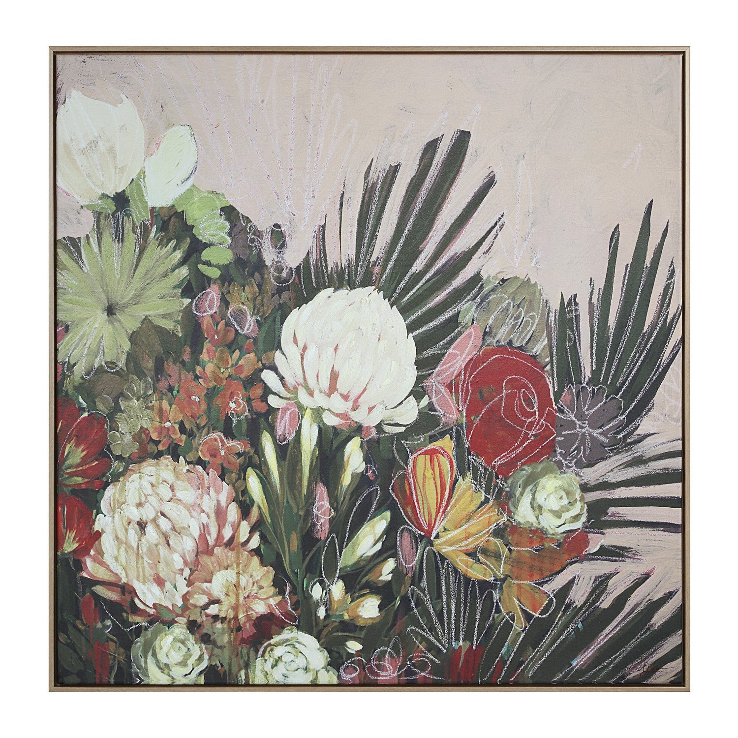 Belleza Canvas Art in New Bleached Wood