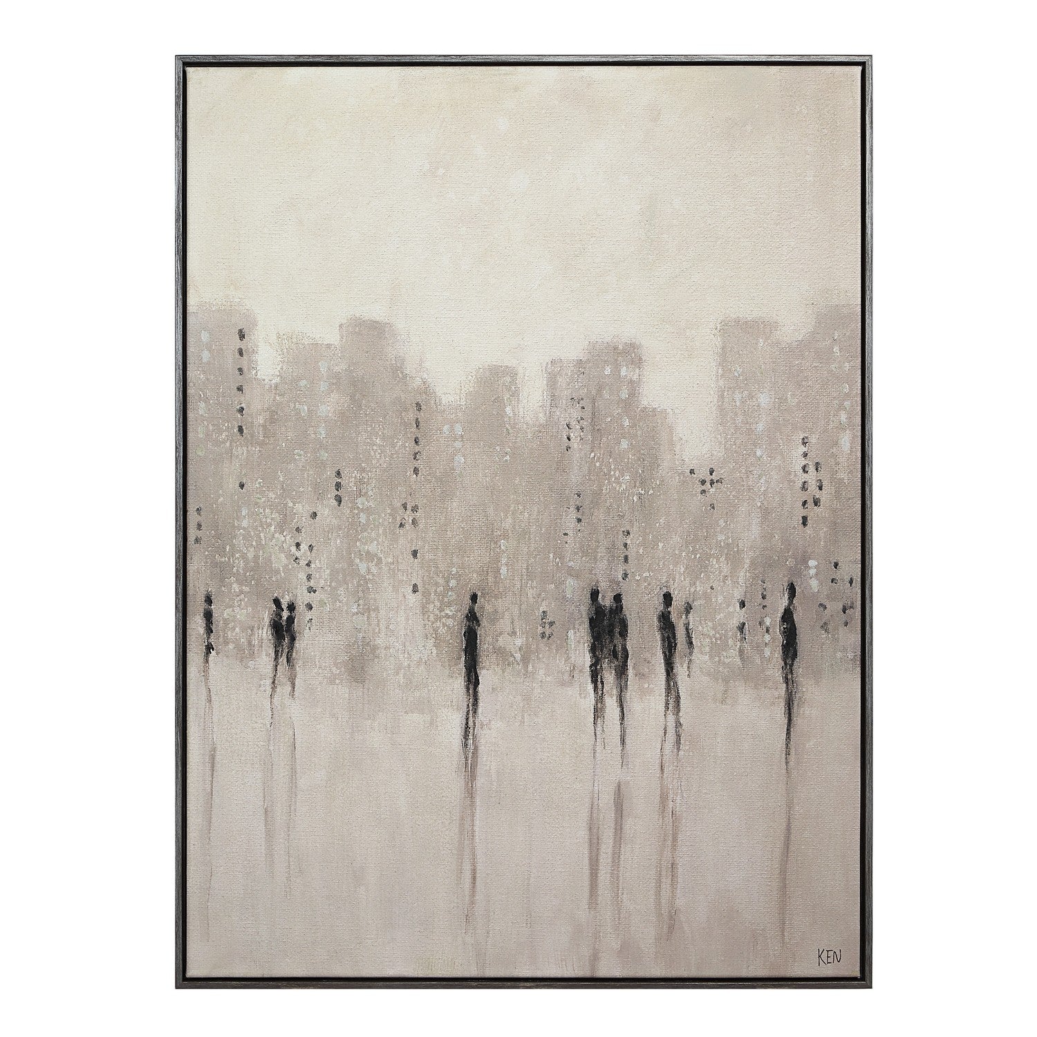 Storia Canvas Art in Grey Wood