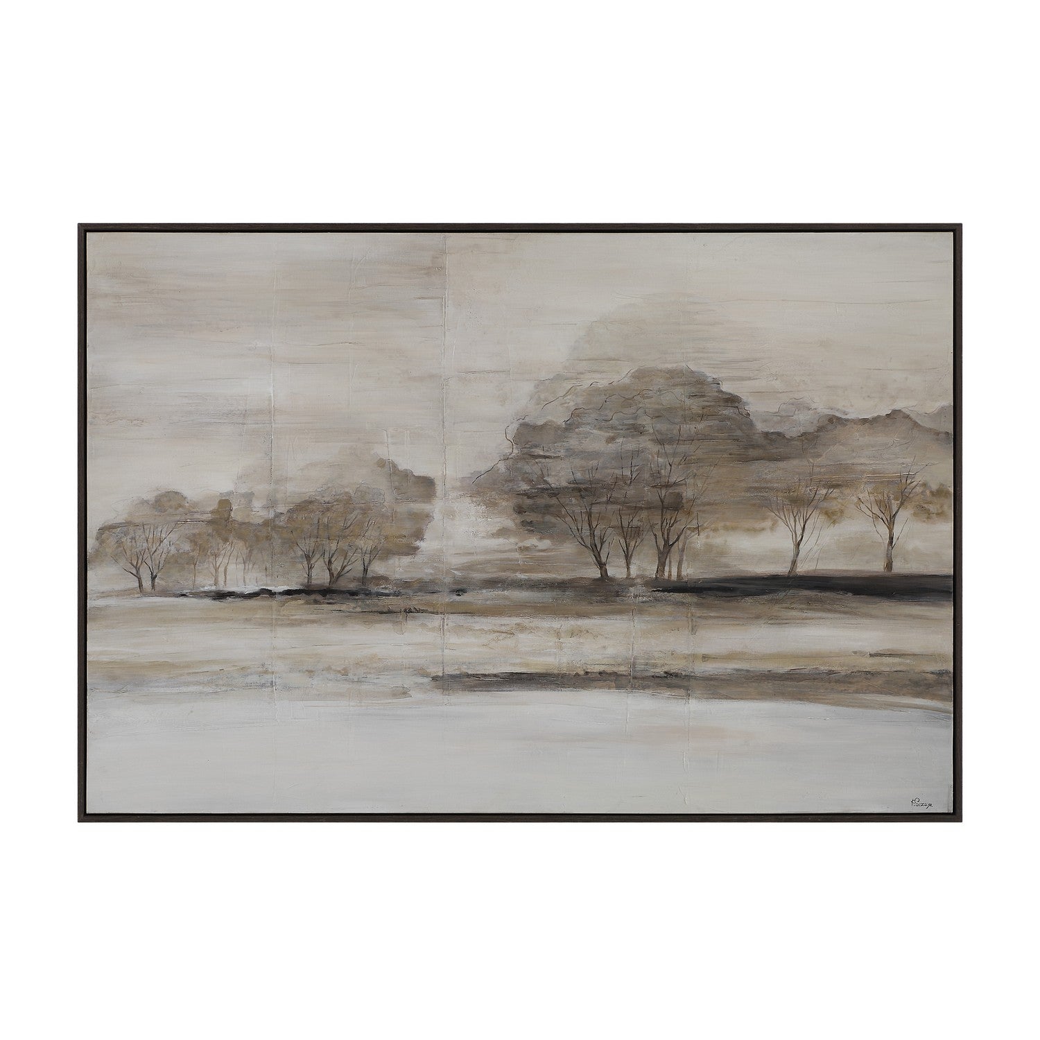 Pallini Canvas Art in Black Oak Veneer