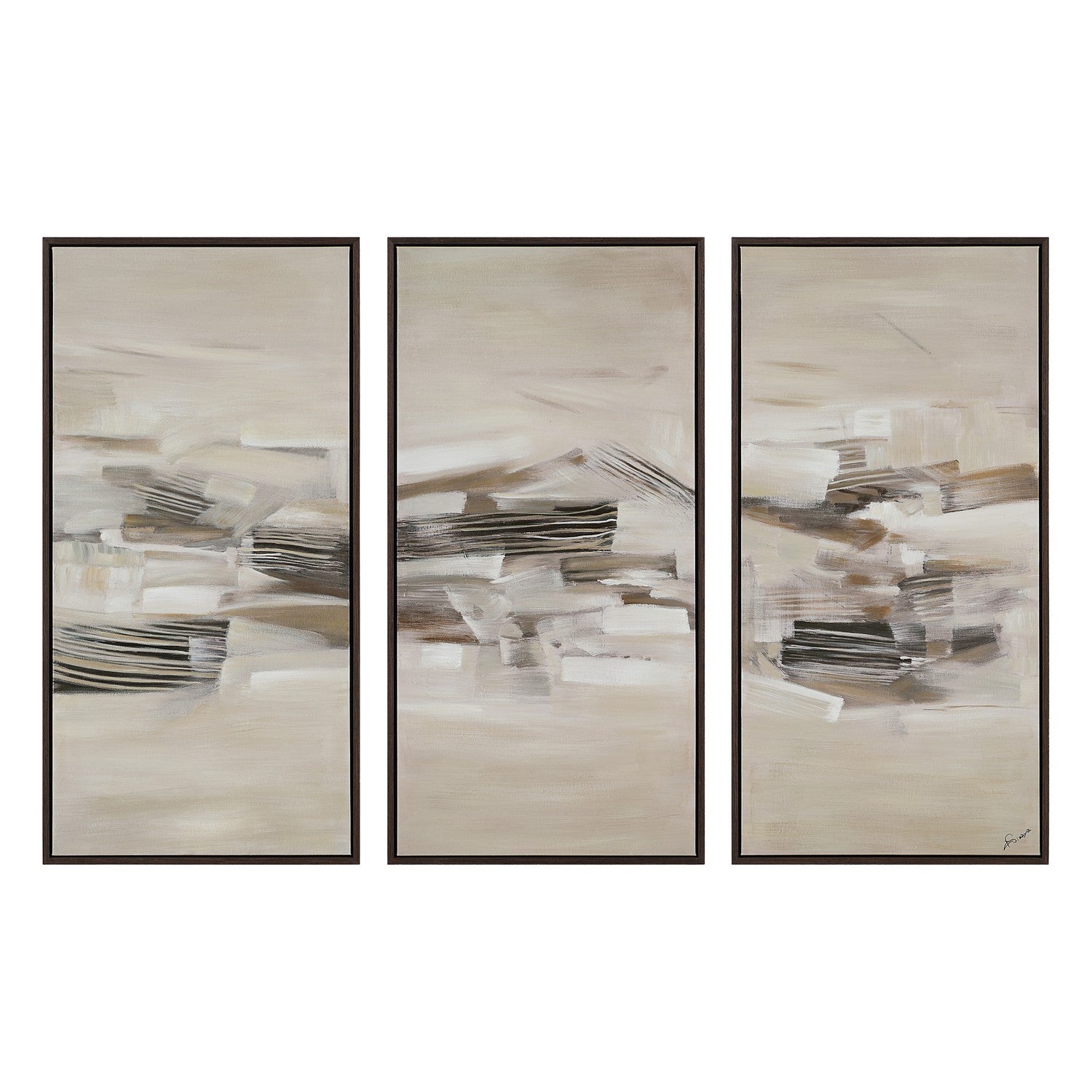Lux Canvas Art in Black Oak