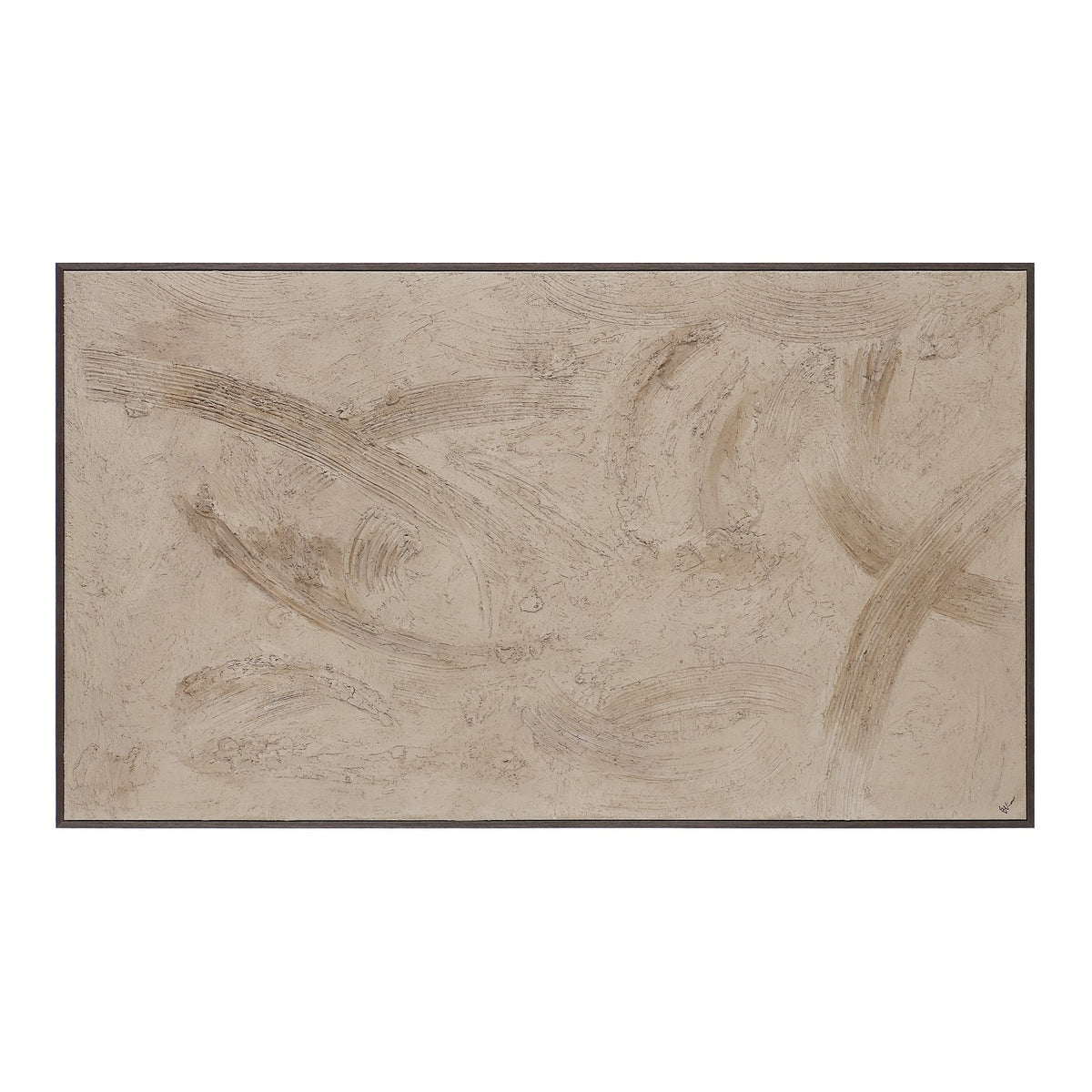 Trofa Canvas Art in Black Oak