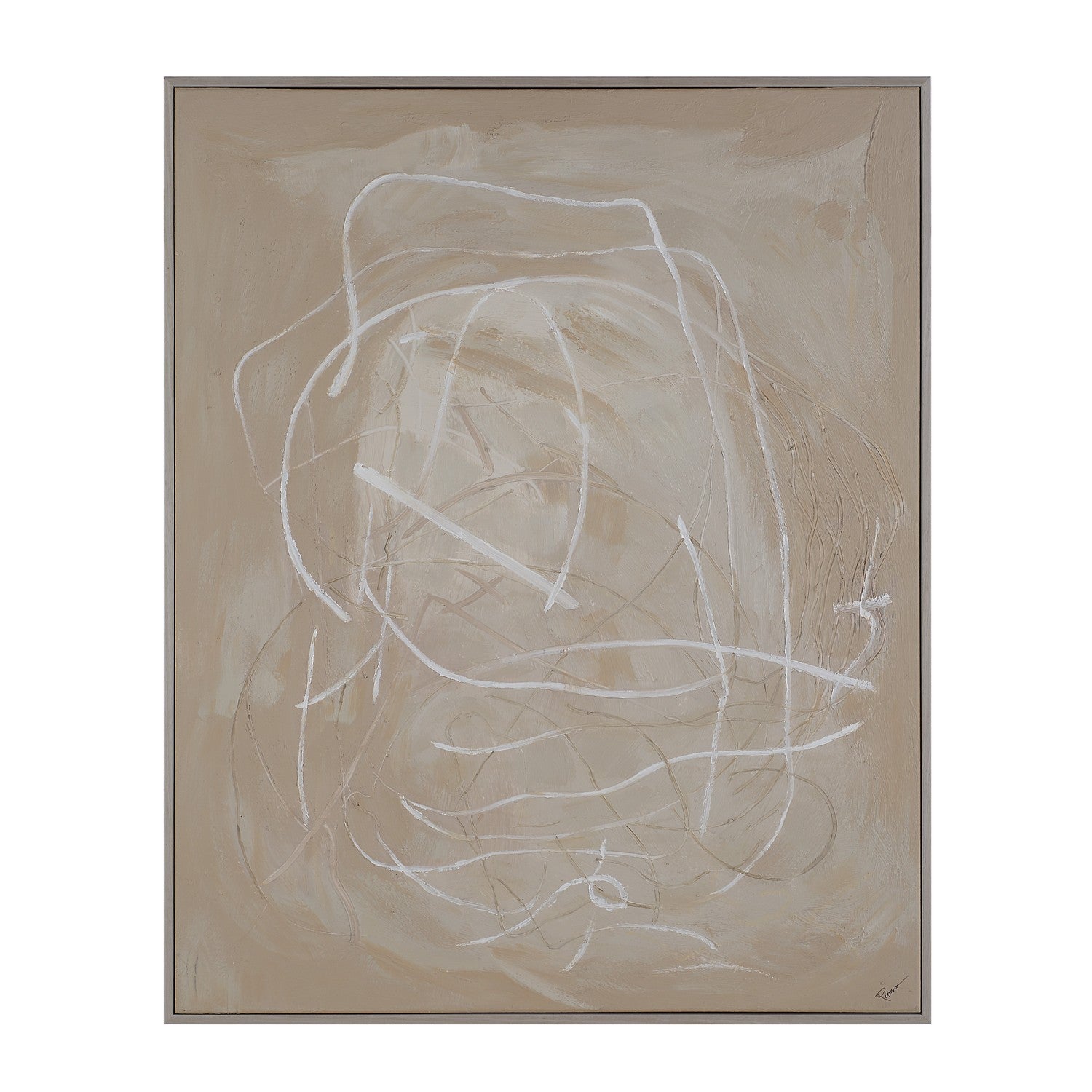 Naxos Canvas Art in Light Walnut