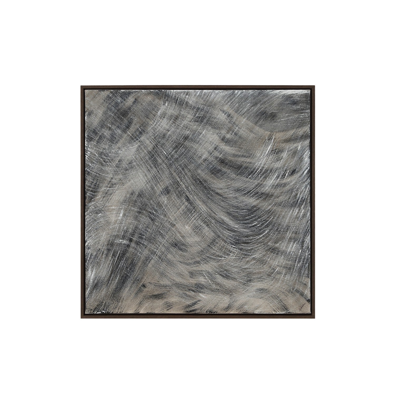 Drift Canvas Art in Black Oak