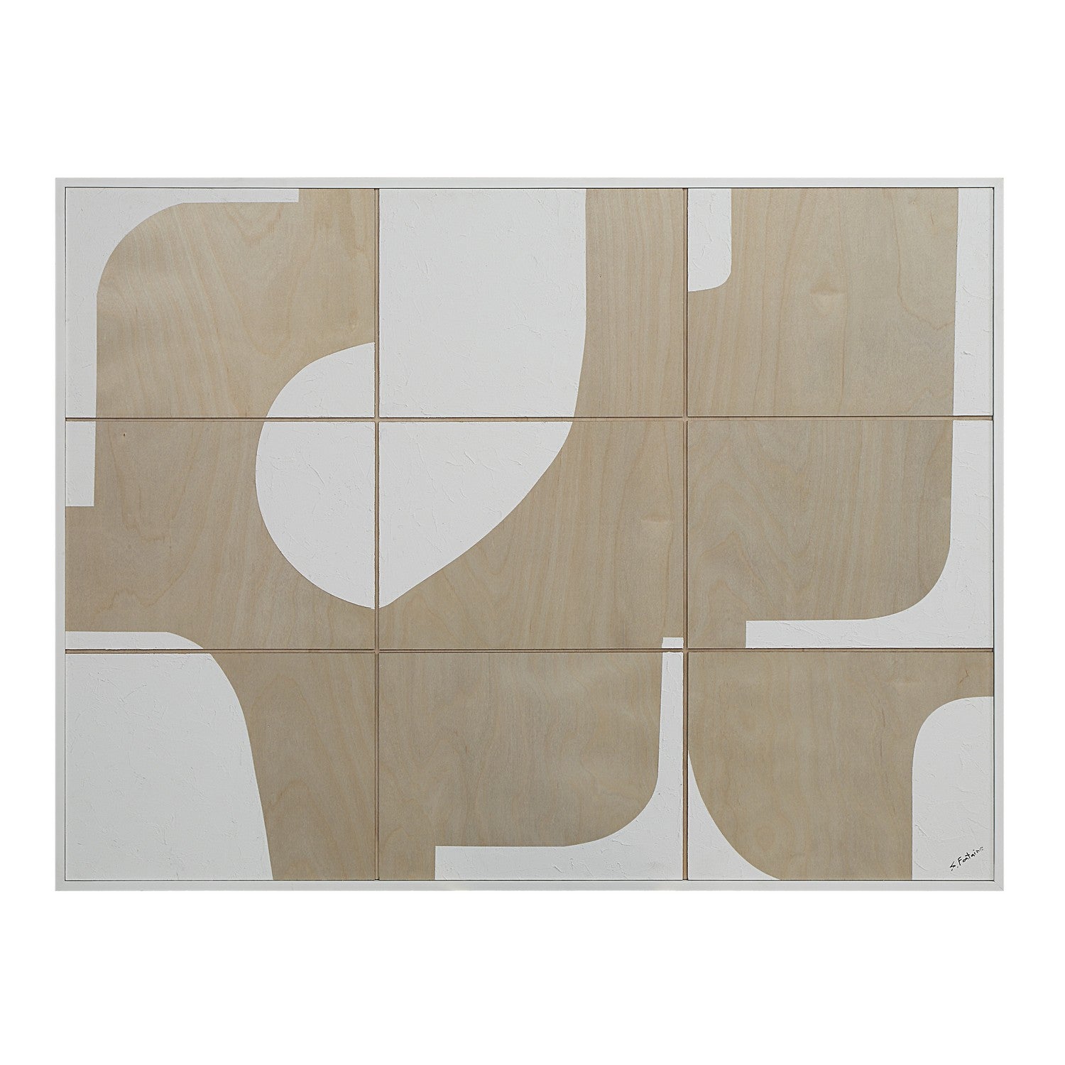 Erula Wall Art in Painted Matte White
